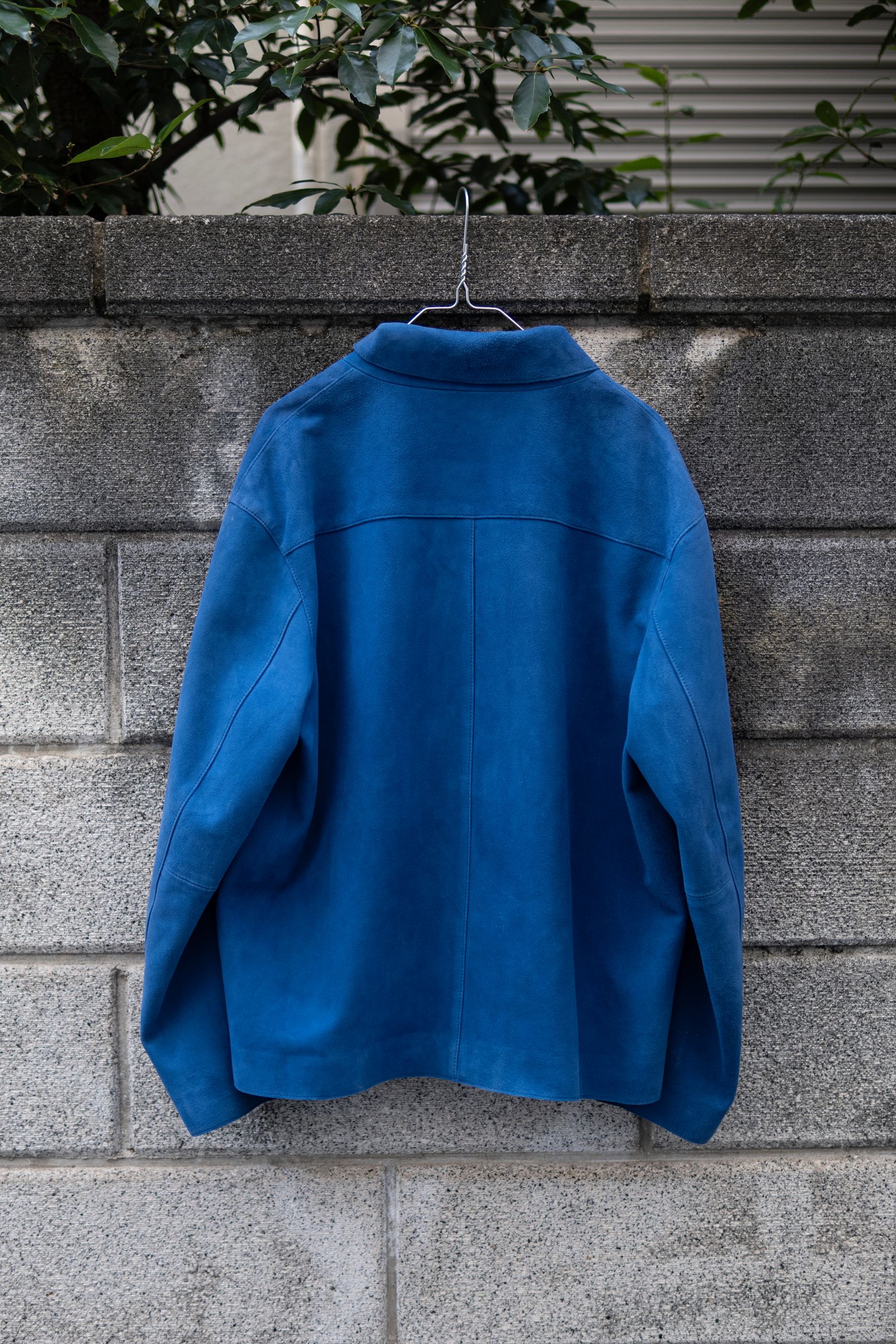 【GEN IZAWAx71MICHAEL】classic leather jacket / BLUE