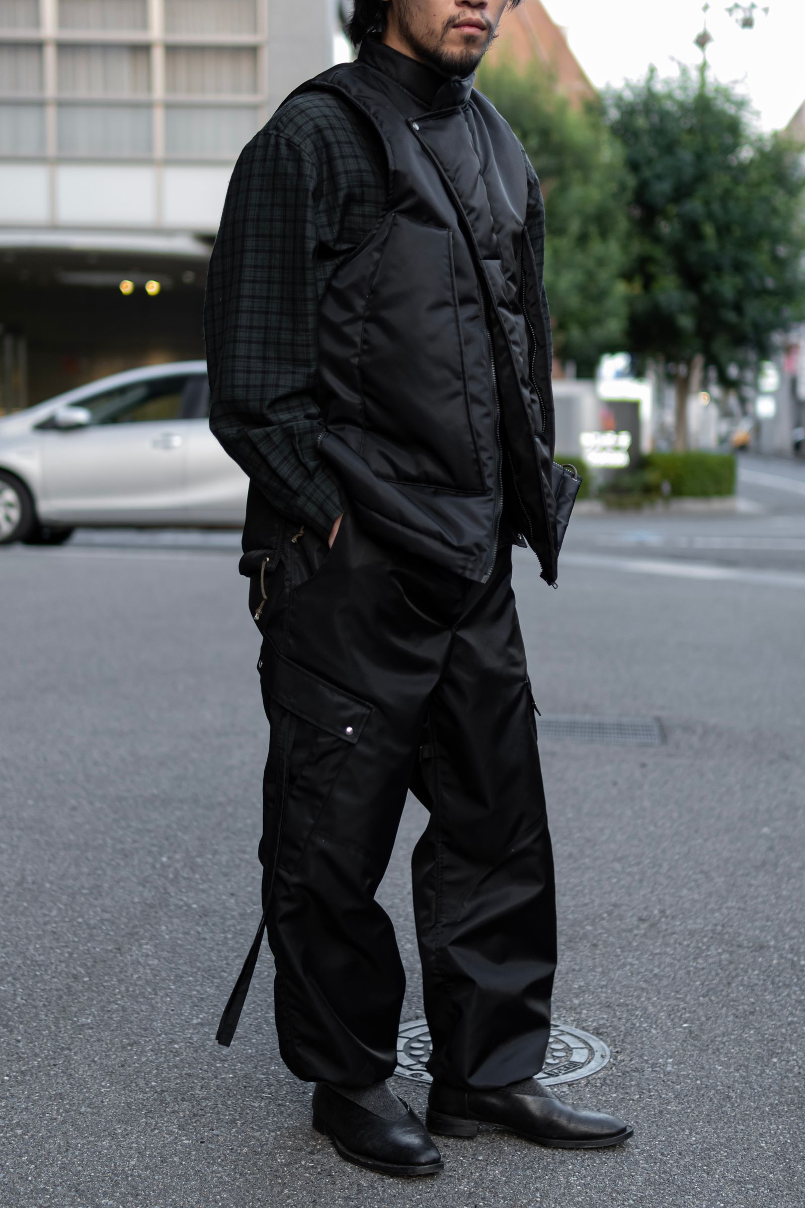 Nylon tech cargo pants
