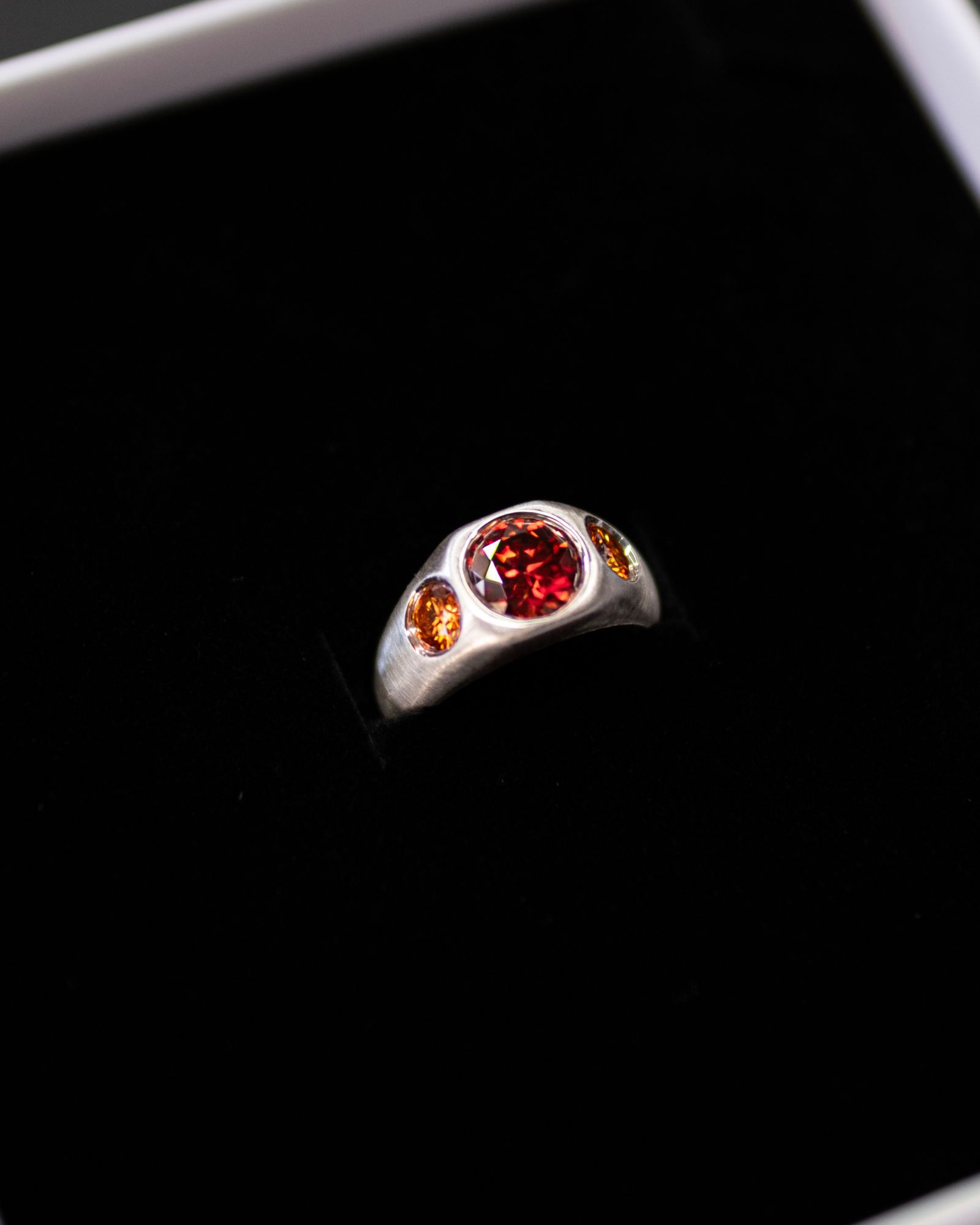 Cub Ring / Silver/Red