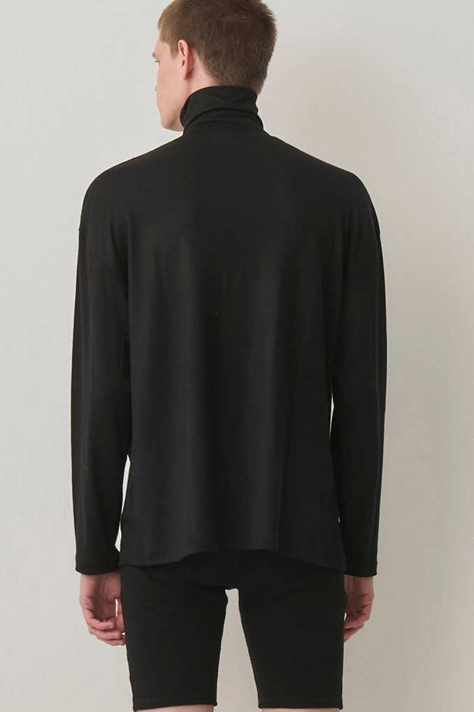 WASHBLE WOOL TURTLE / BLACK