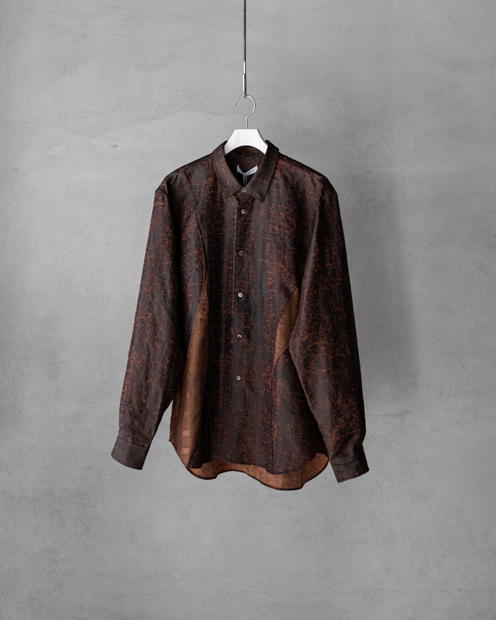Silk Dorozome Shirt / Brown