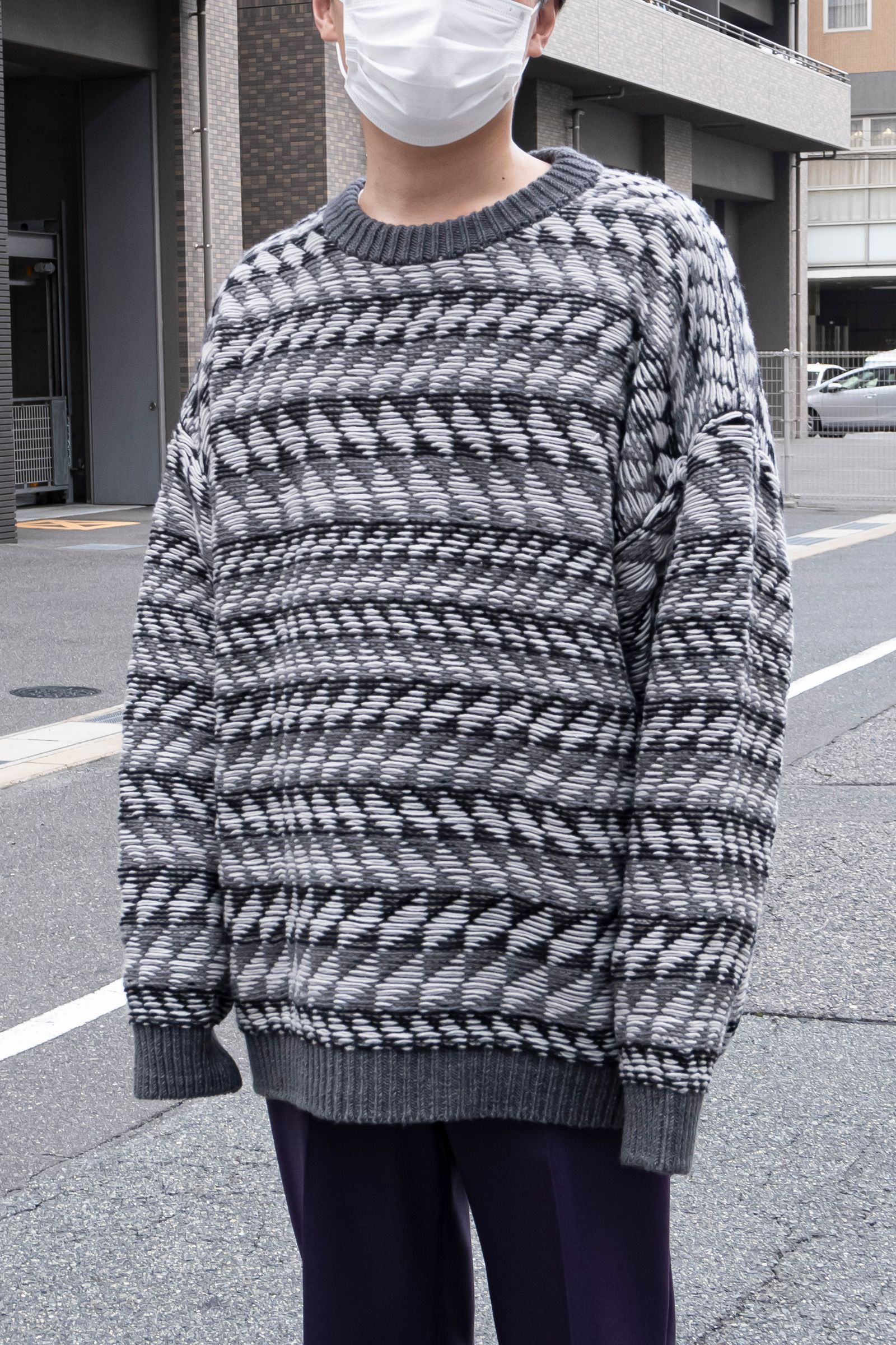 Blanc YM - Inside out Knit / Gray | Retikle Online Store