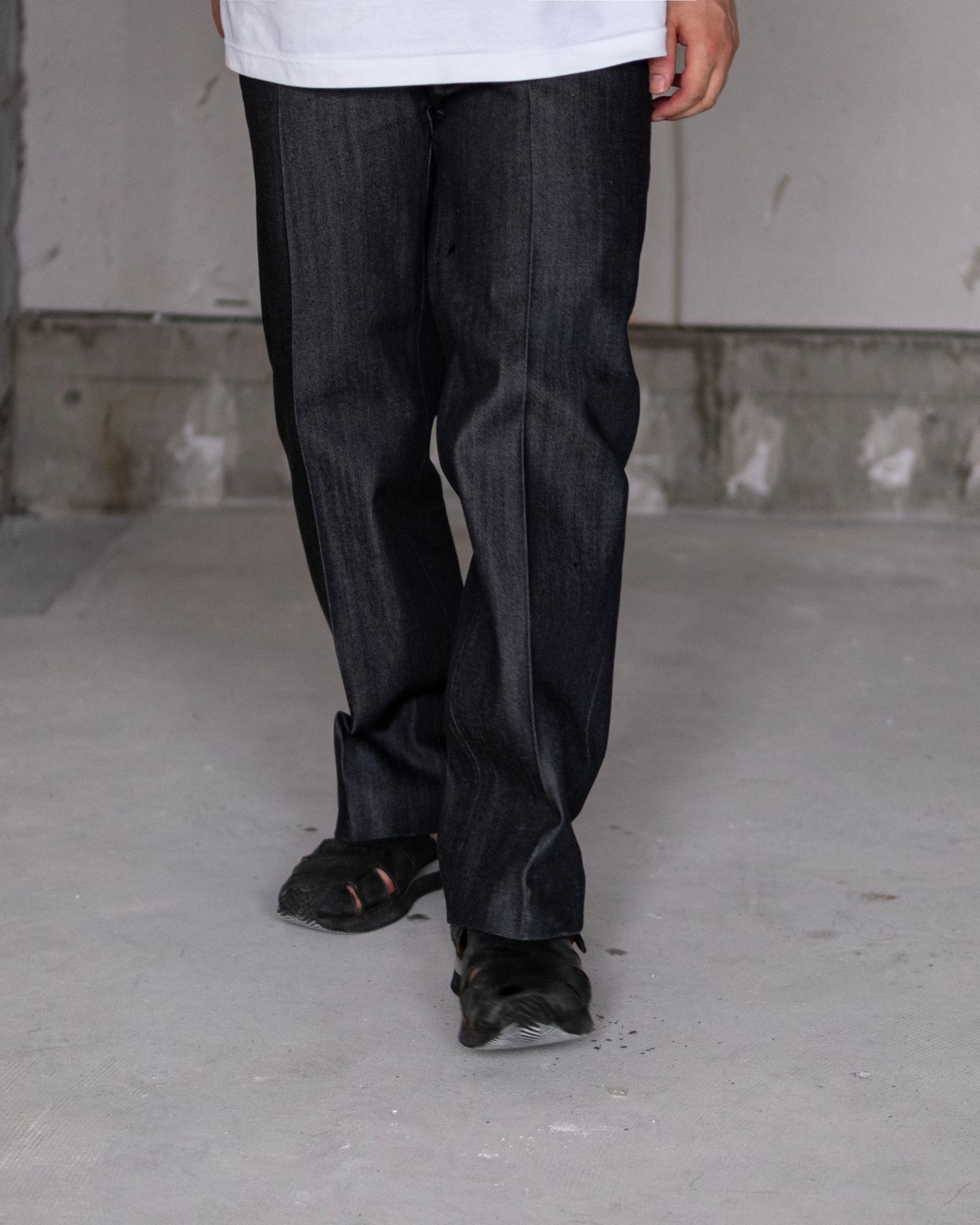 "O" COMBED COMPACT DENIM / BLACK