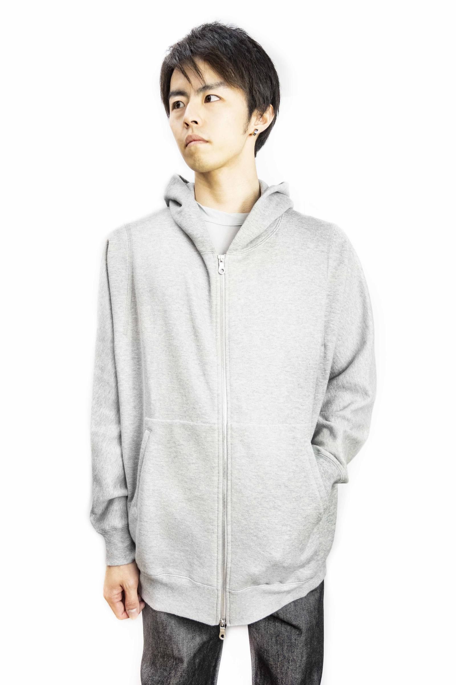 SEVENROOMS - zip-up sweat parka gray / ジップアップパーカーグレー