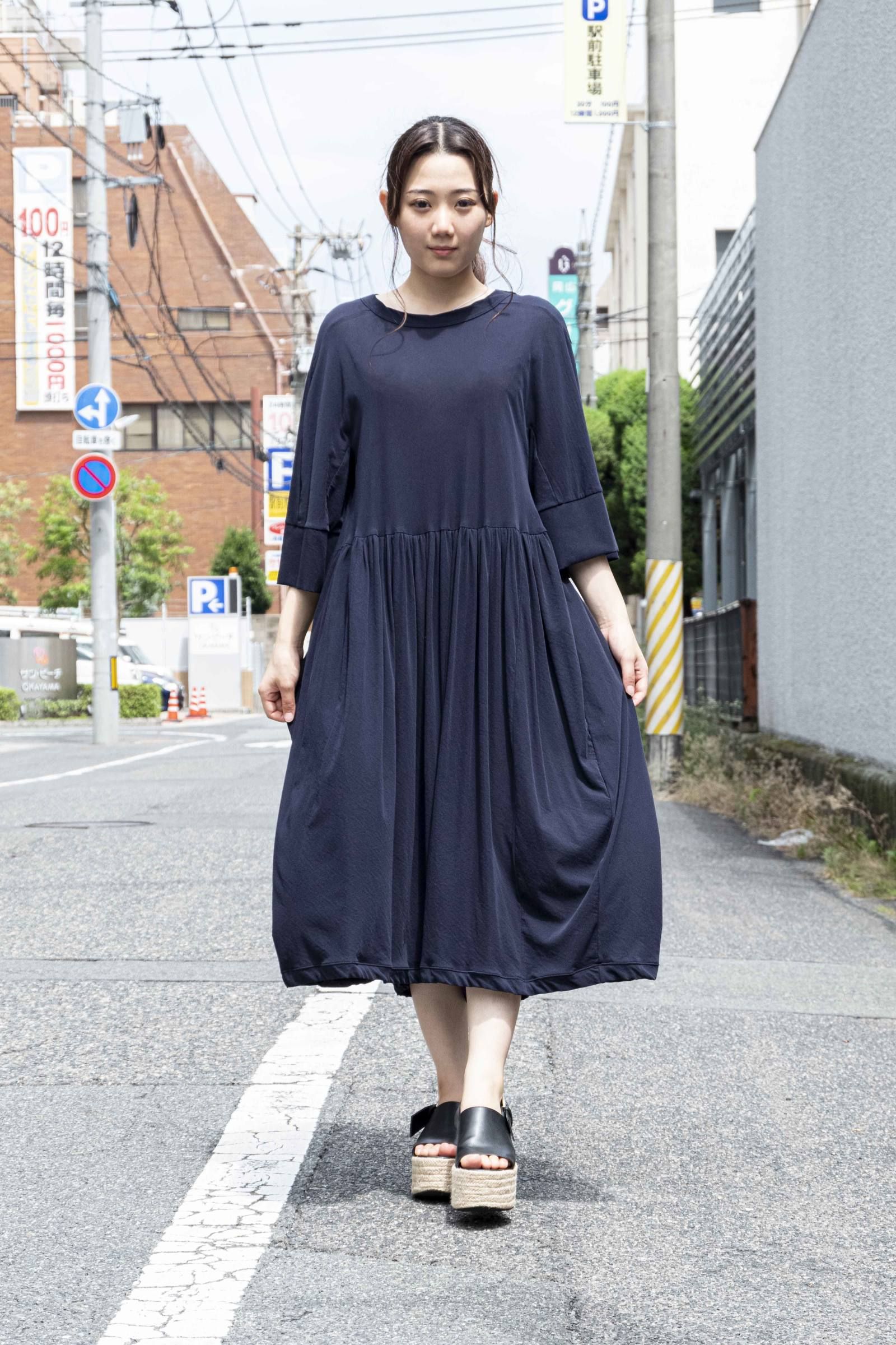 SEVENROOMS - cutsewn dress navy / カットソーワンピースネイビー