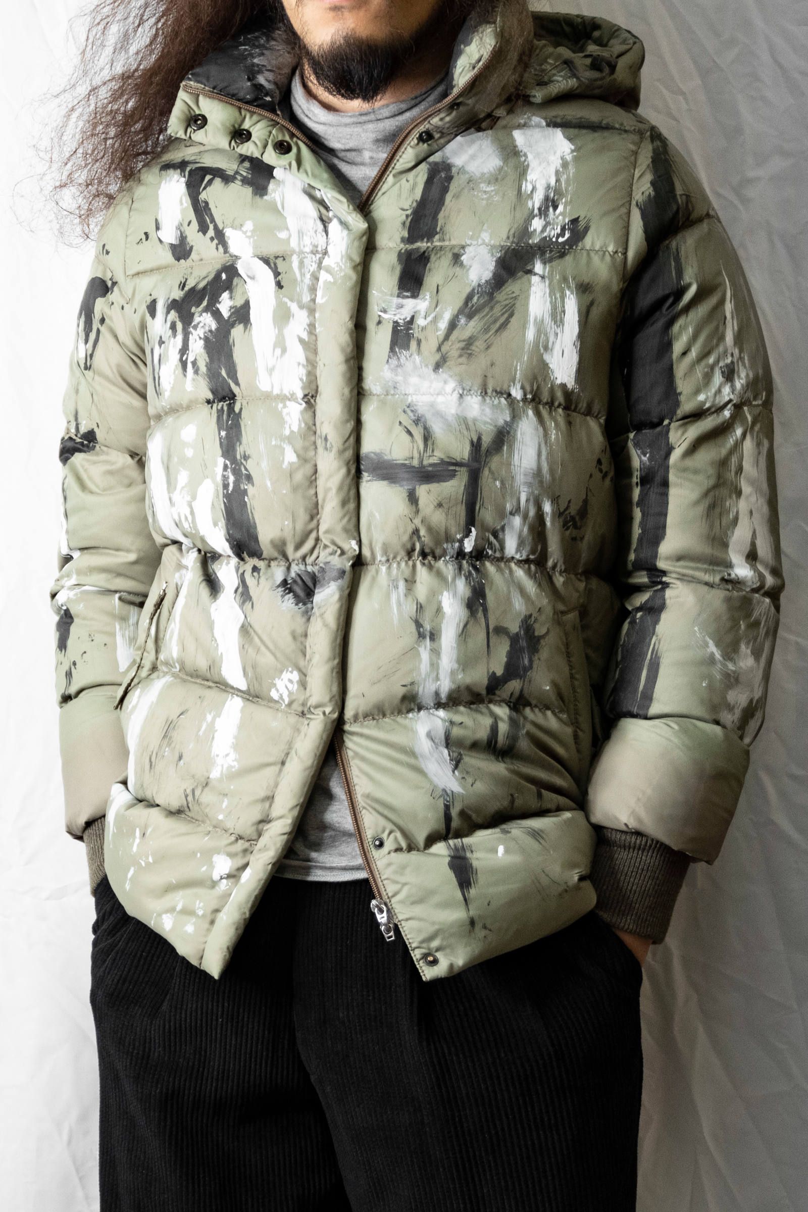No Attention Remake Line Italy Brand Remake Paint Down Jacket リメイクペイント ダウンジャケット Retikle Online Store