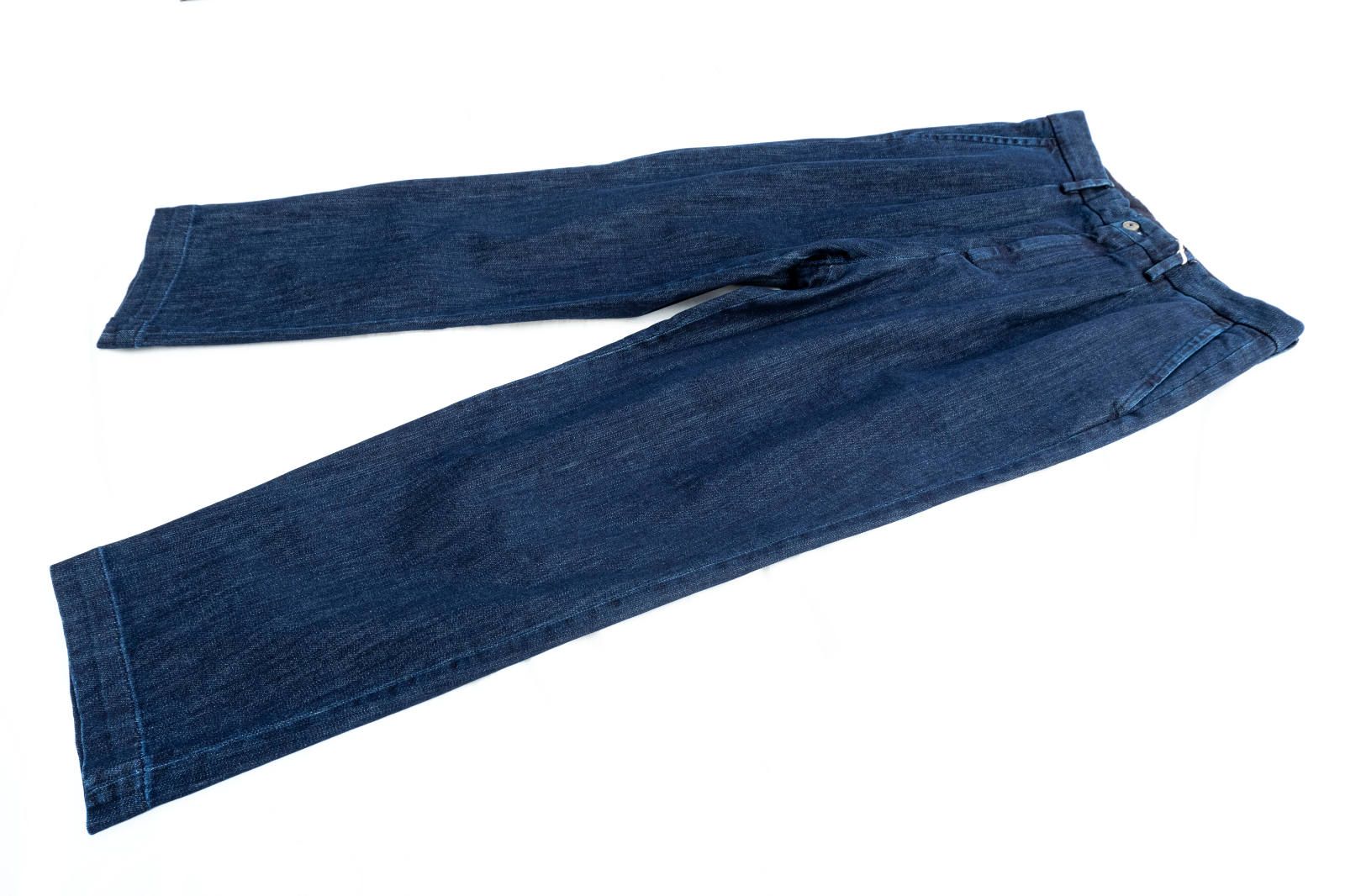 Denim One Wash 1tuck Wide / BLUE