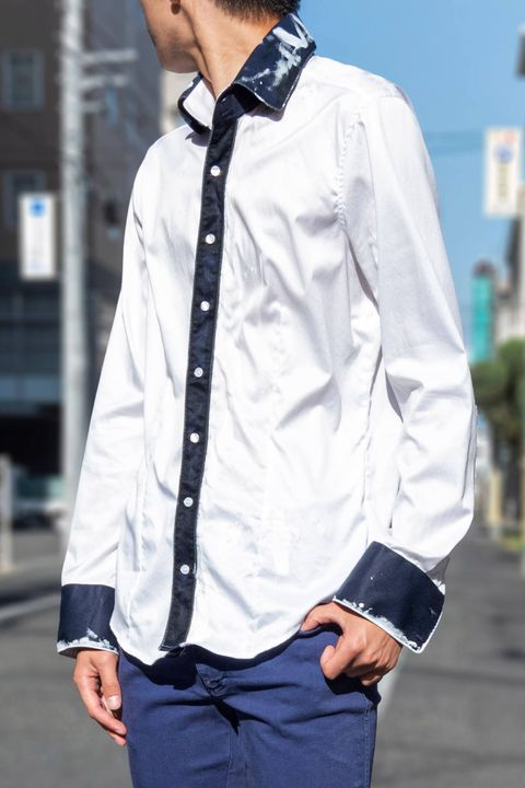 JAPAN remake paint cotton shirts / リメイクペイントコットンシャツ
