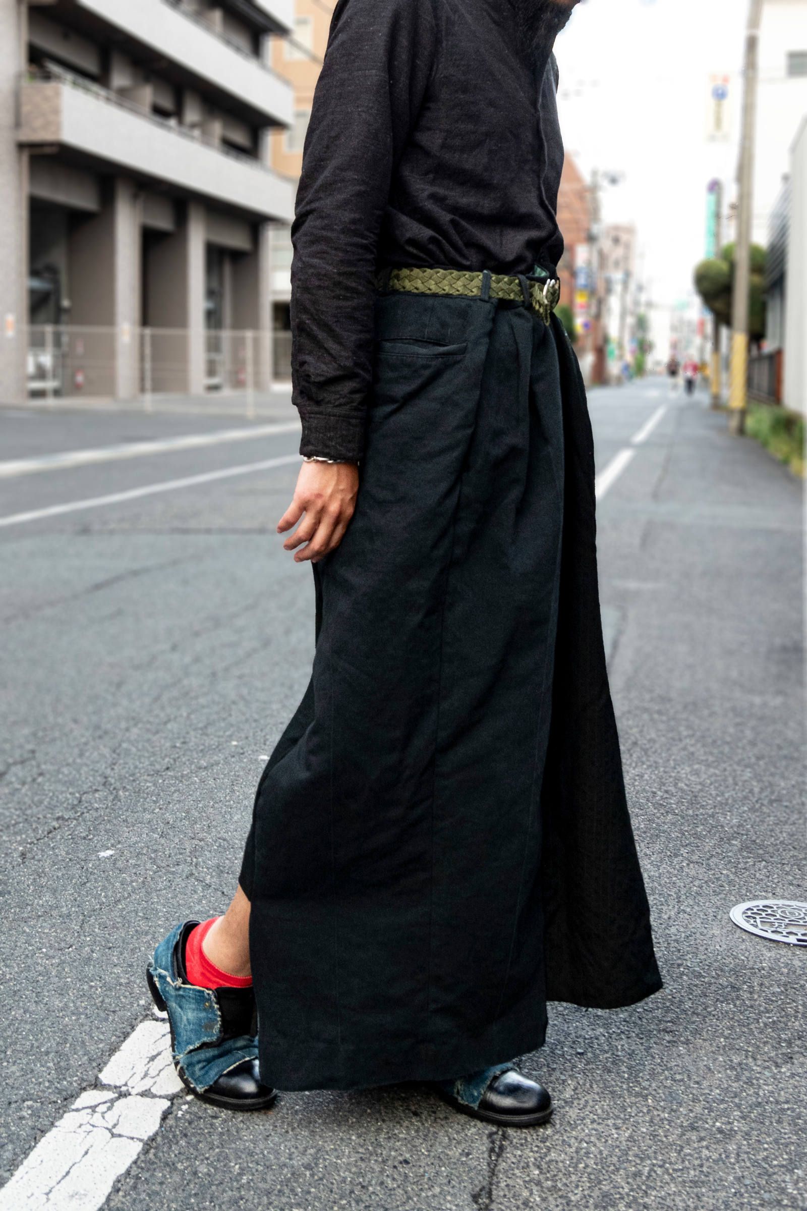 ITALY remake wide long skirt / リメイクワイドロングスカート