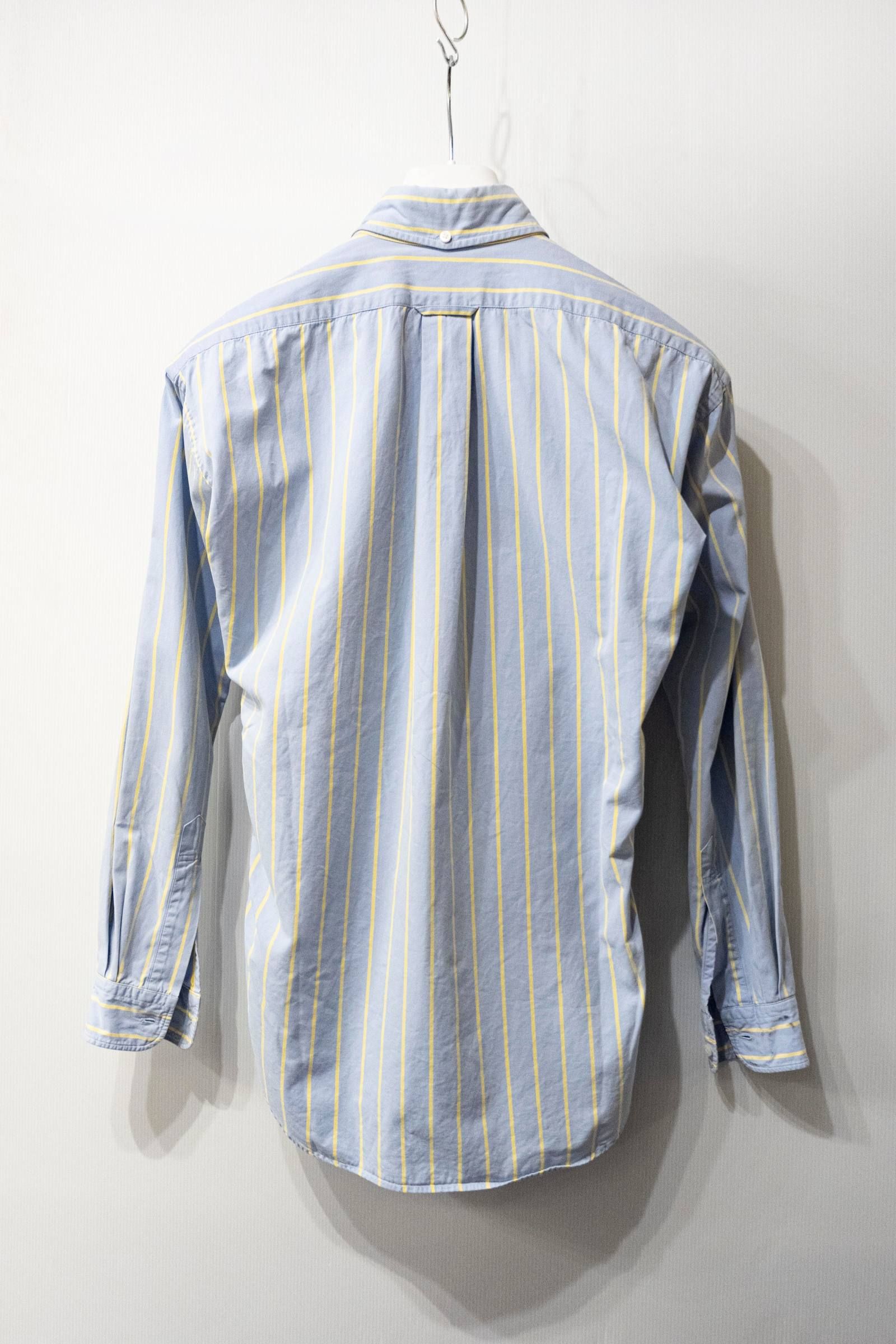 No Attention Remake line - JAPAN remake blue stripe patch shirts