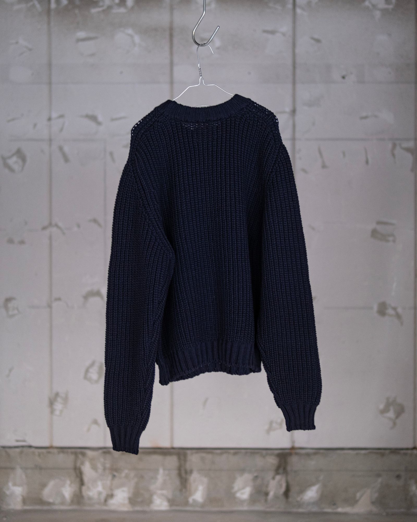 Belt Slit Knit in Mérinos d'Arles / Navy