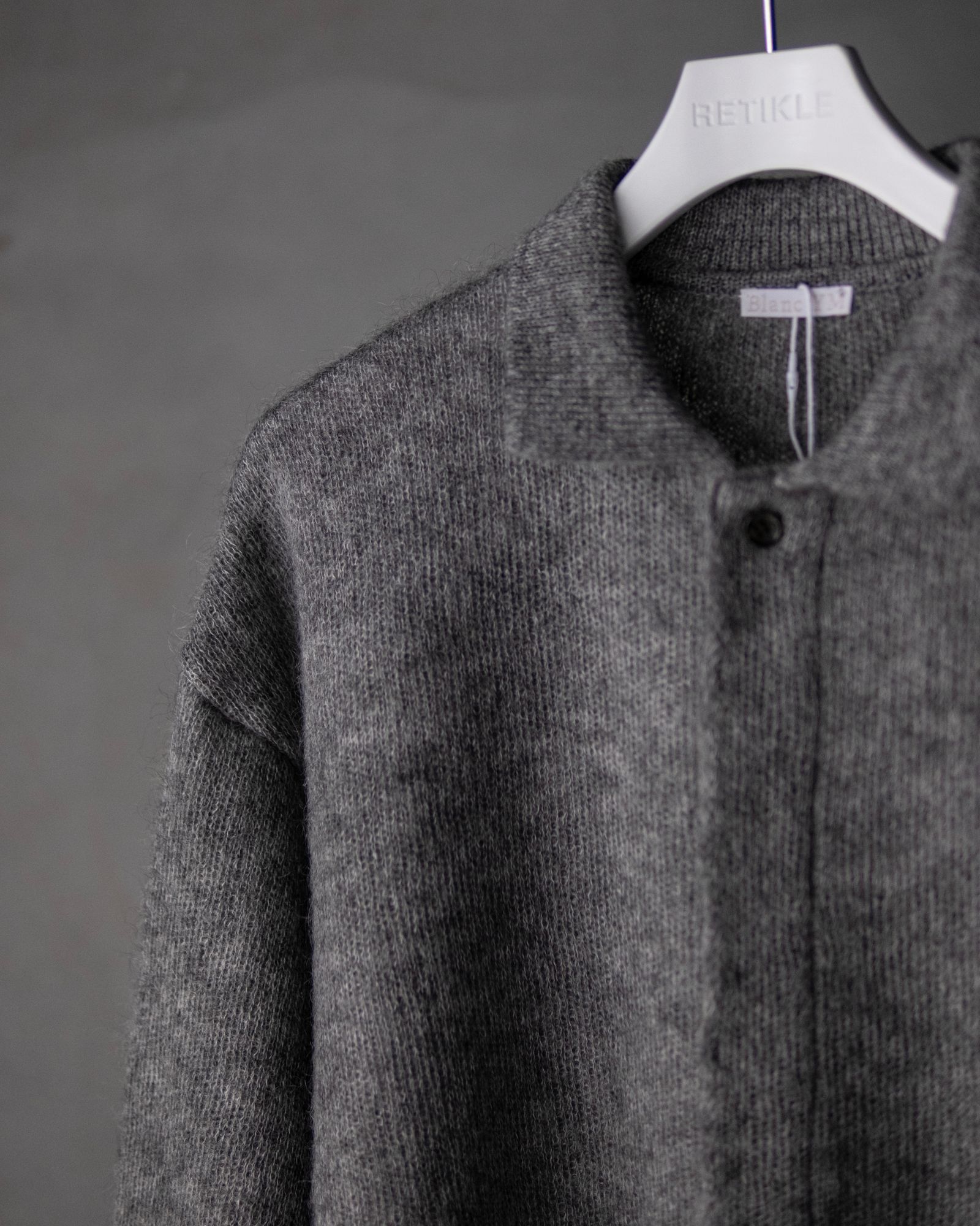 Kid Mohair Knit Shirts / Gray