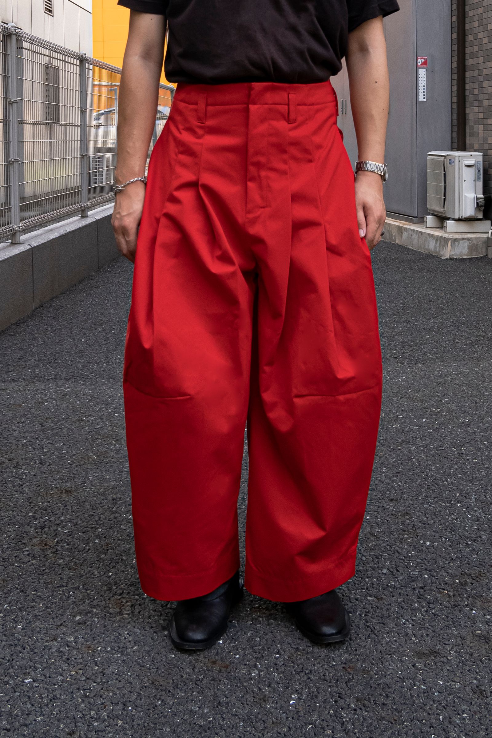 shinya kozuka 袴パンツ baggy pants 赤