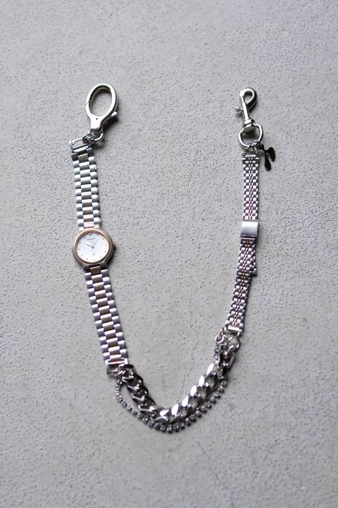 VINTAGE WATCH LINKS CHAIN / SILVER