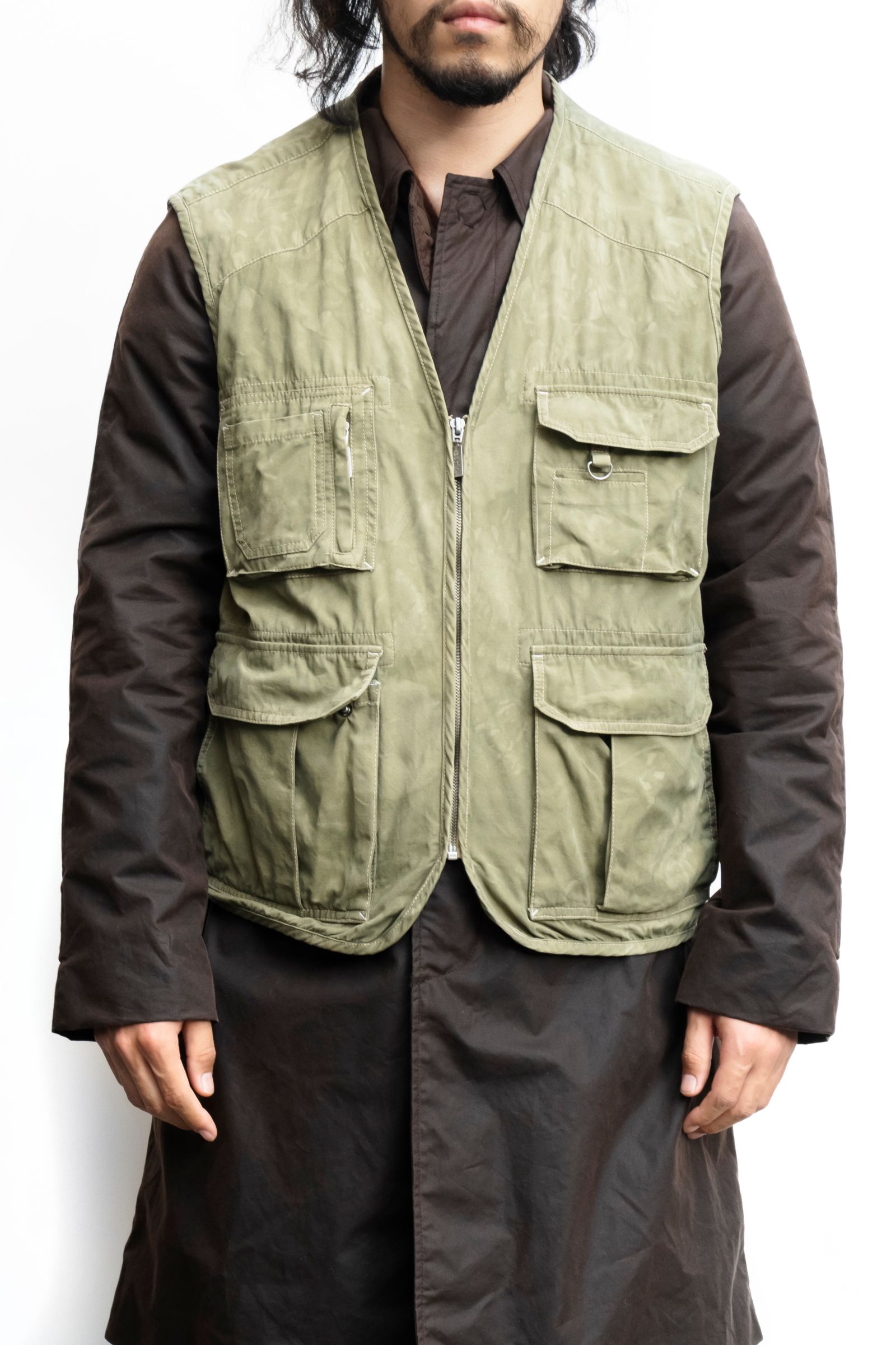 Remake Pigment Dye Fishing Vest / リメイクムラ染めフィッシングベスト