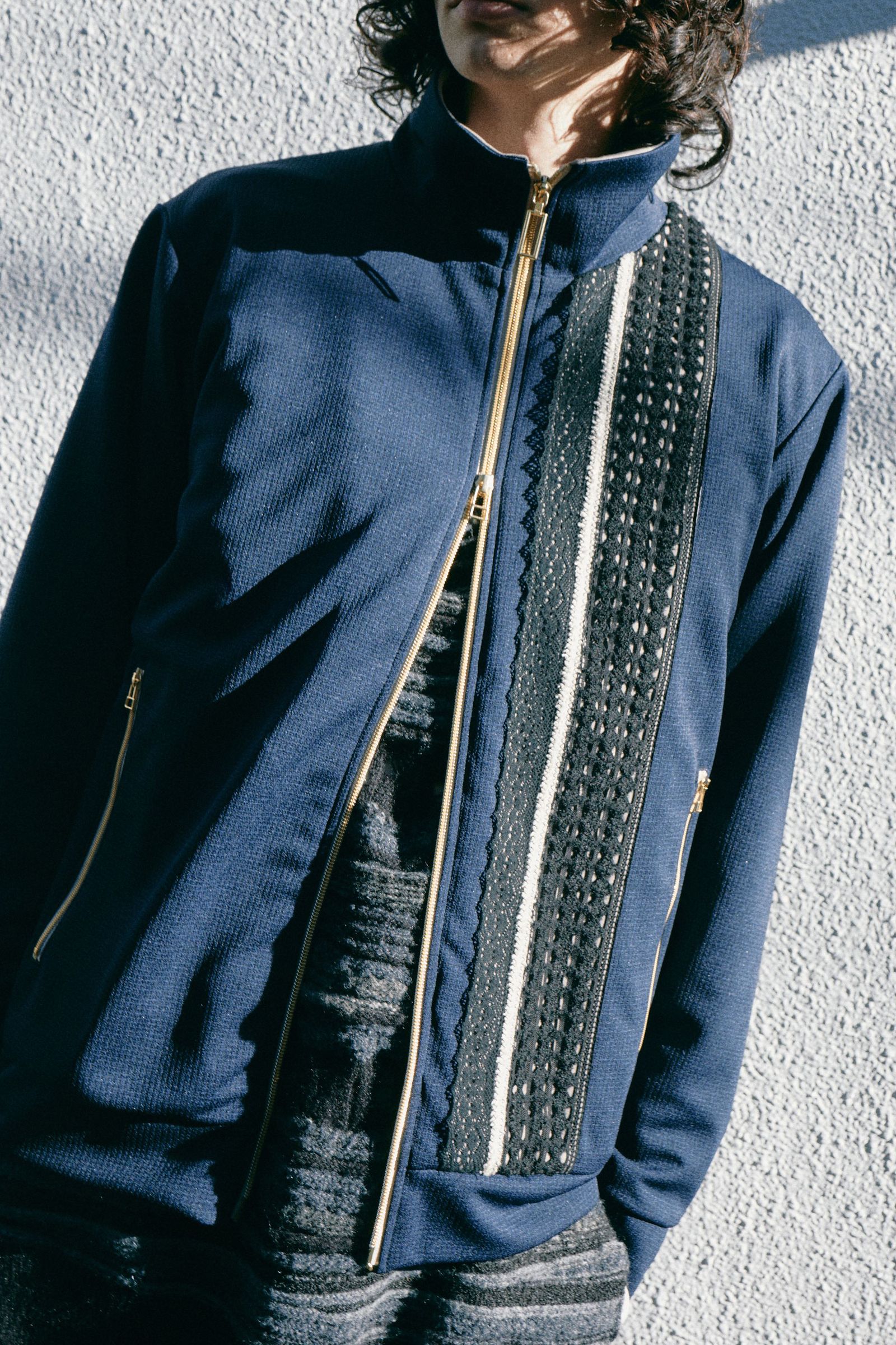Lace tape track BL / nvy