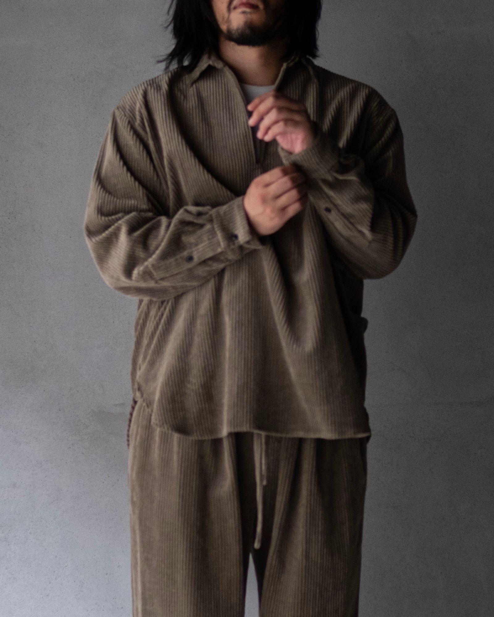 Corduroy Skipper Shirts / Beige
