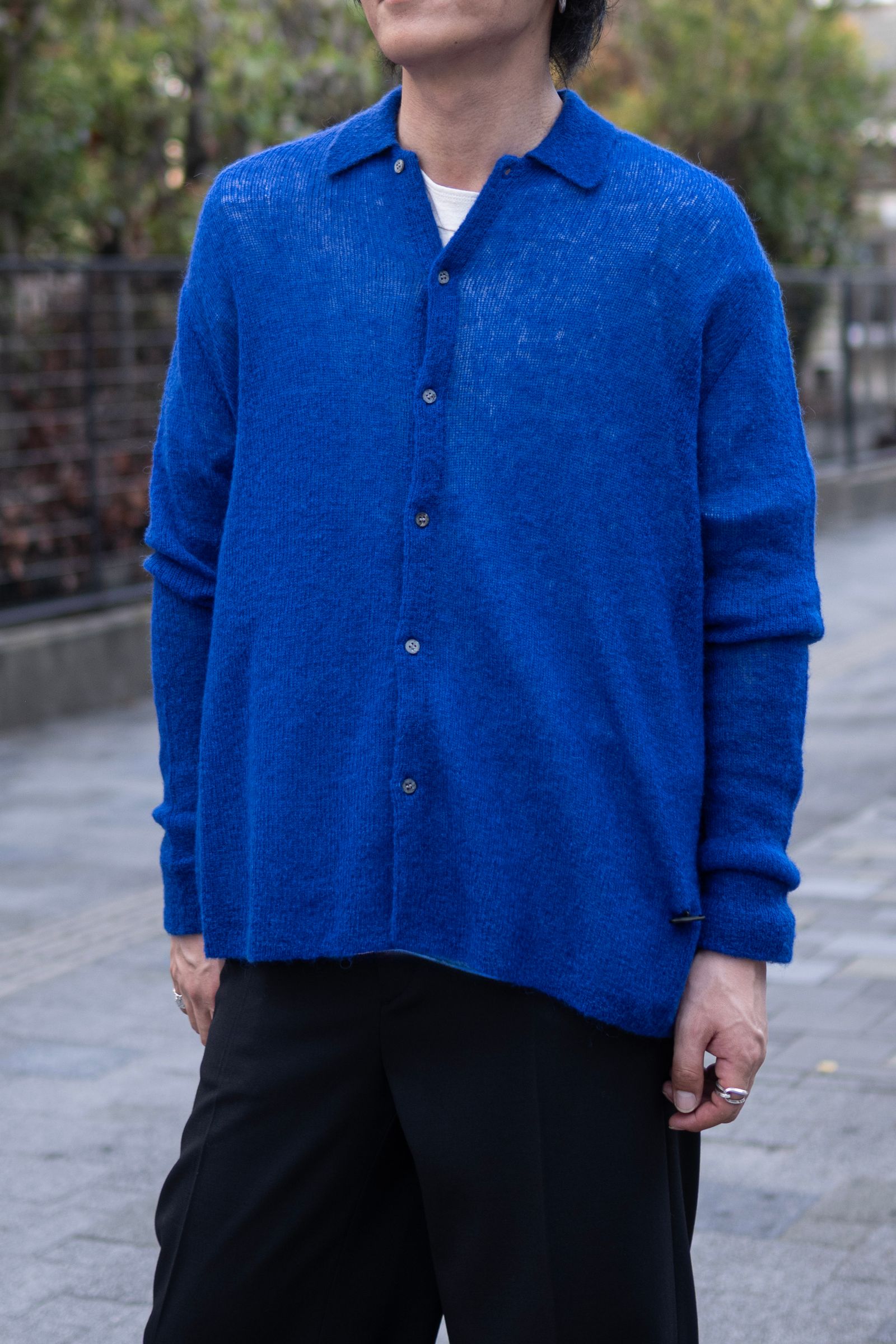 NOTHING SPECIAL KNITTED SHIRT / BREATH TAKING BLUE