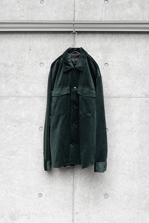 LUSTROUS CORDUROY SHIRT JACKET / GREEN