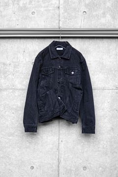 TUCK DENIM BLOUSON / BLACK