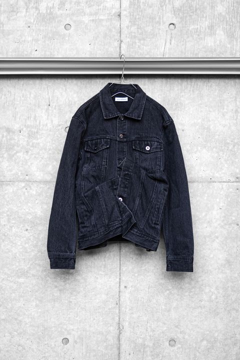 TUCK DENIM BLOUSON / BLACK