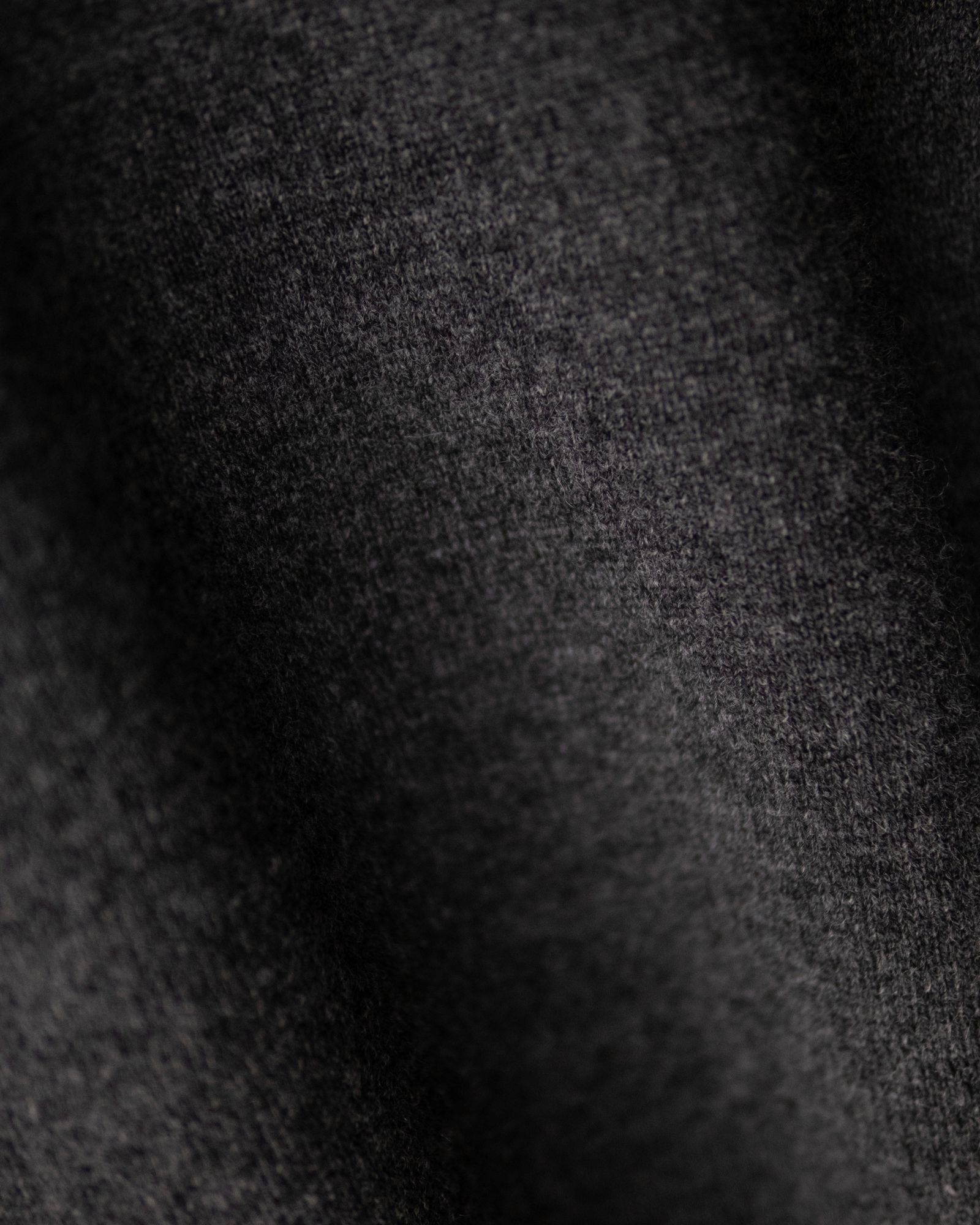Wool Open Collar Knit Shirts / Gray