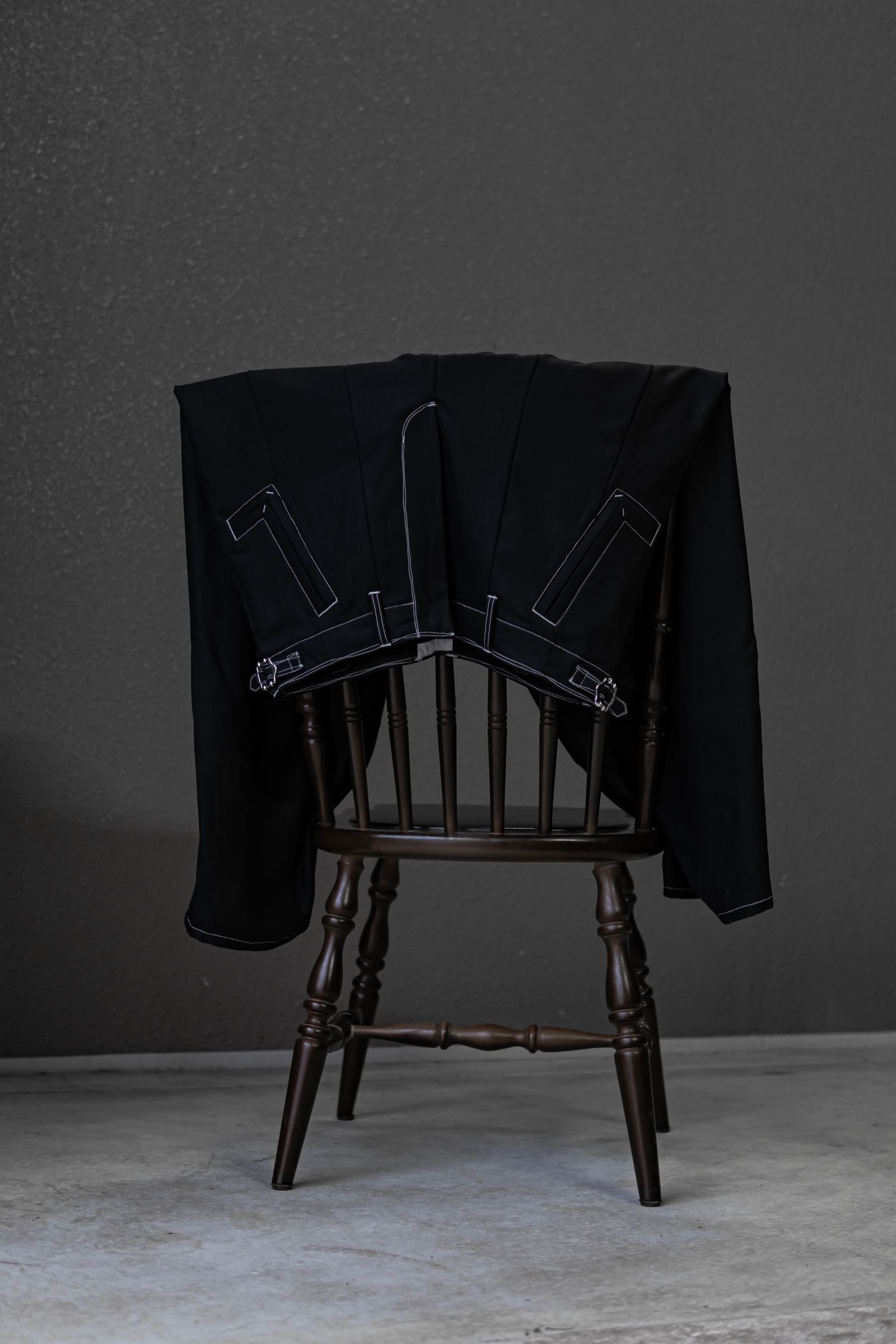 SIRO COMPACT WIDE CEREMONY “MC” TROUSERS / Black