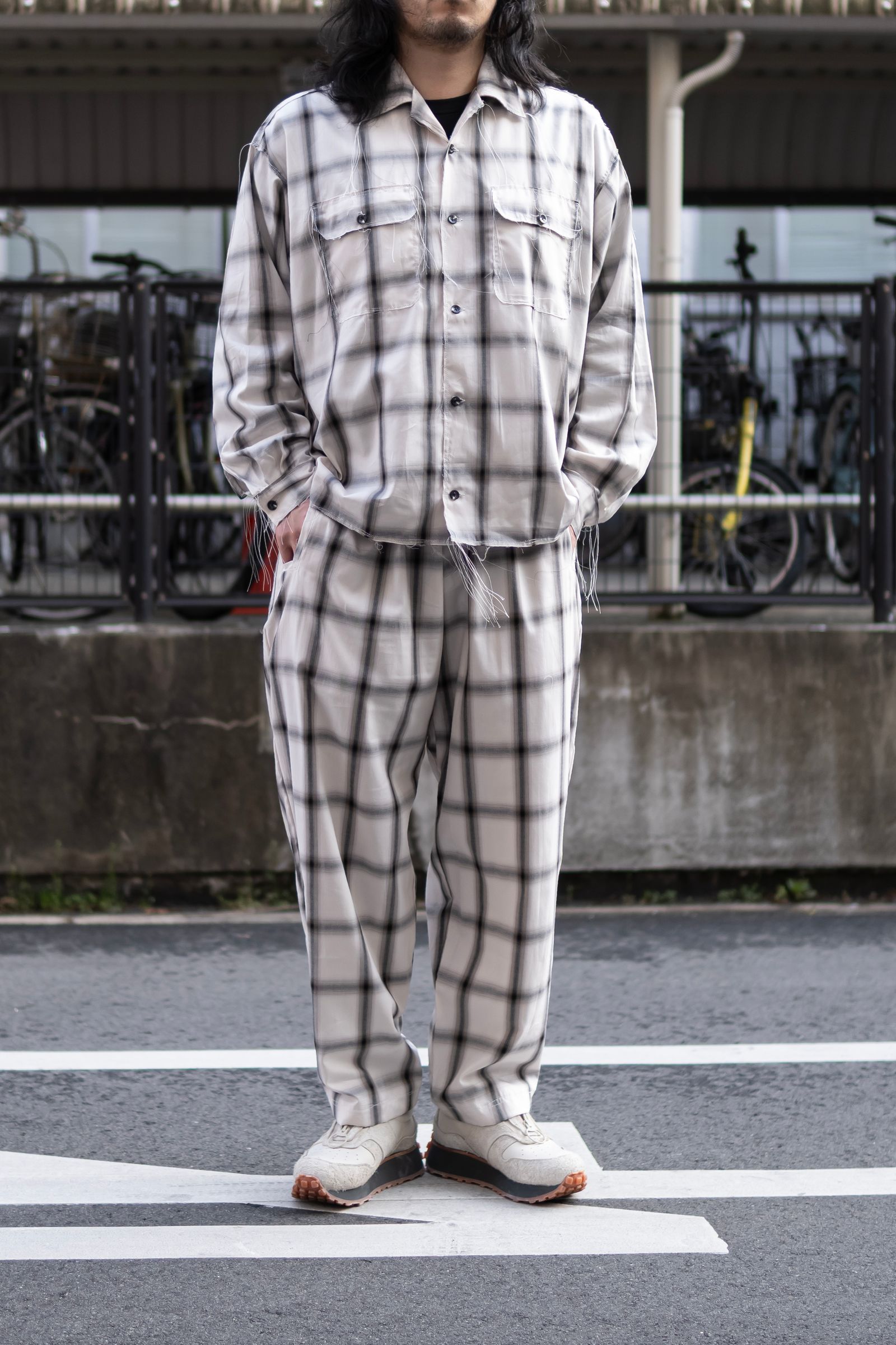 Cotton Ombre L-pocket Craftsman Pajama Pants / Beige