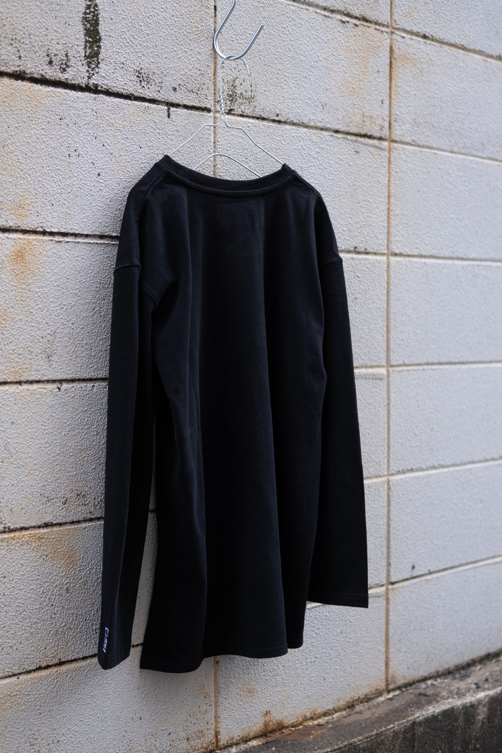 Print L/S Tee / blk