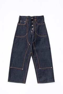 CLASSIC DOUBLE KNEE DENIM PANTS / RIGID INDIGO