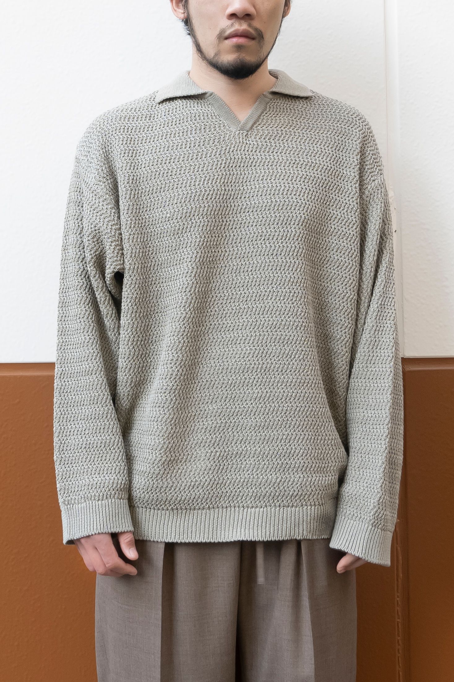 Blanc YM ブランワイエム Skipper Knit Shirt 22ss-