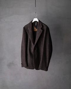 SINGLE-BREASTED 2BUTTON COMFORT-FIT LINED JACKET / MOCHA GREY