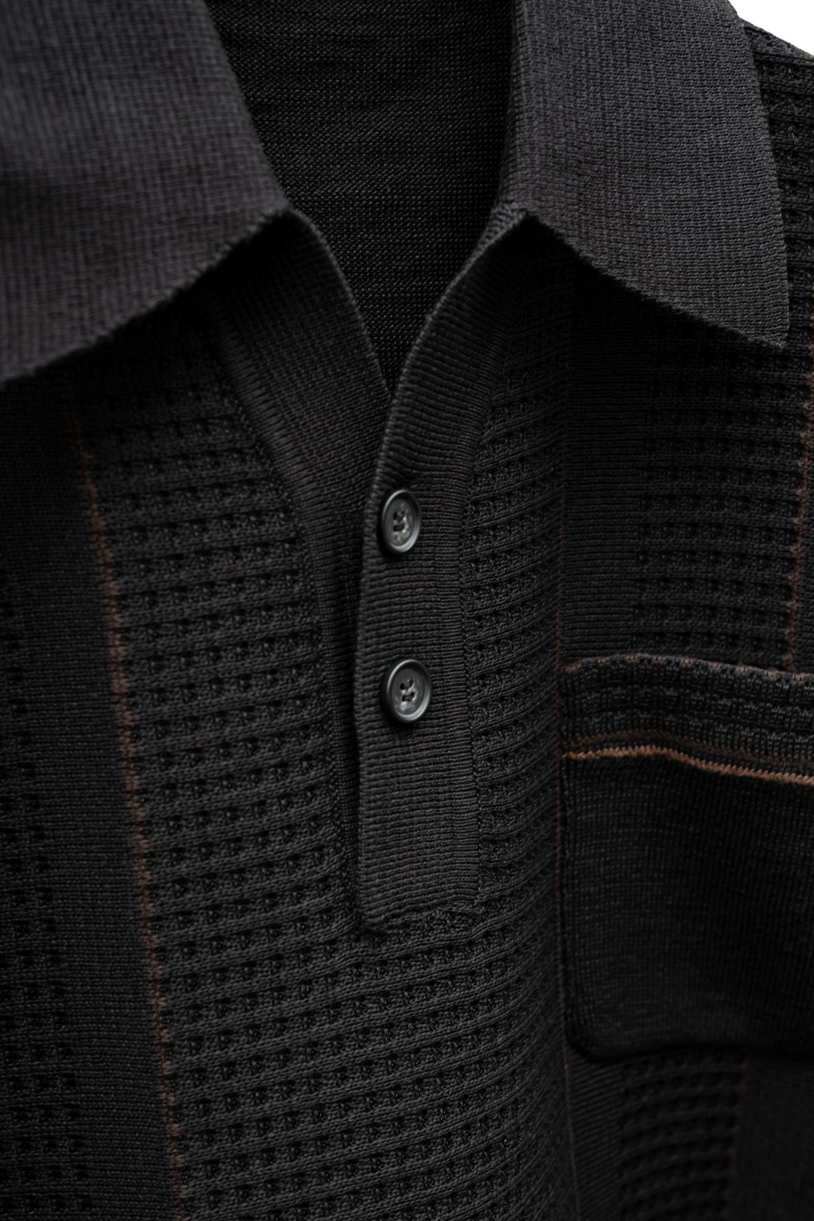 elephant TRIBAL fabrics - Grandfather knit polo / BLACK | Retikle