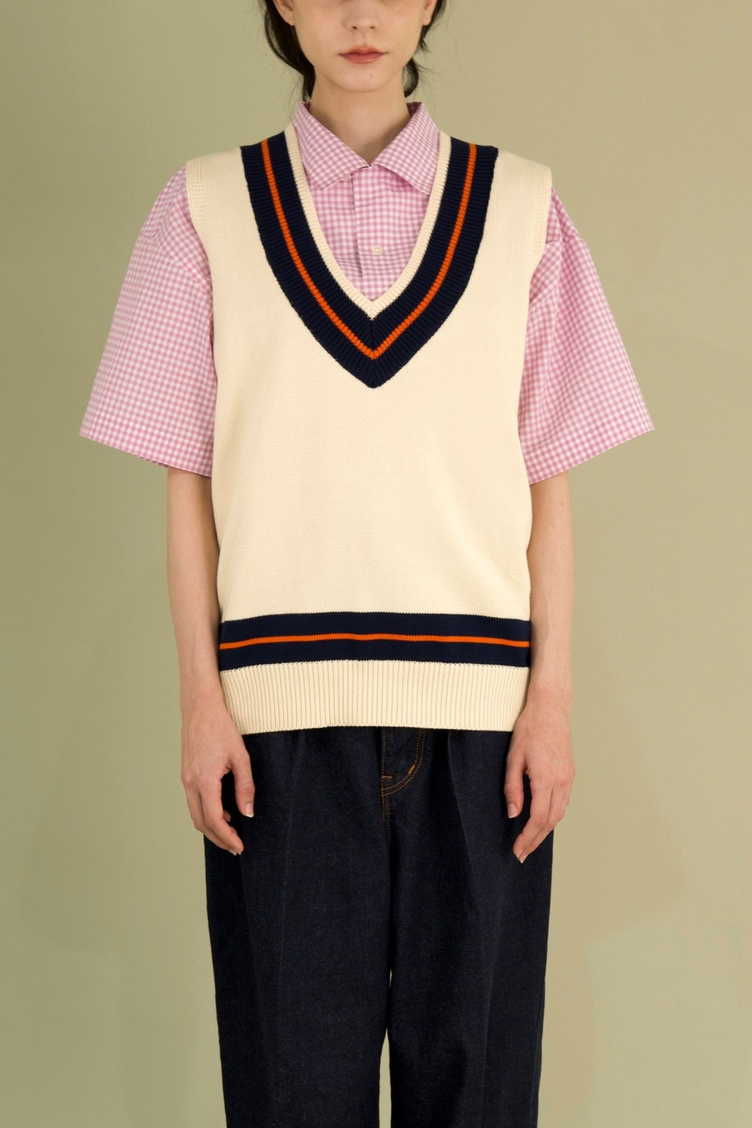 TILDEN KNIT VEST / ivory