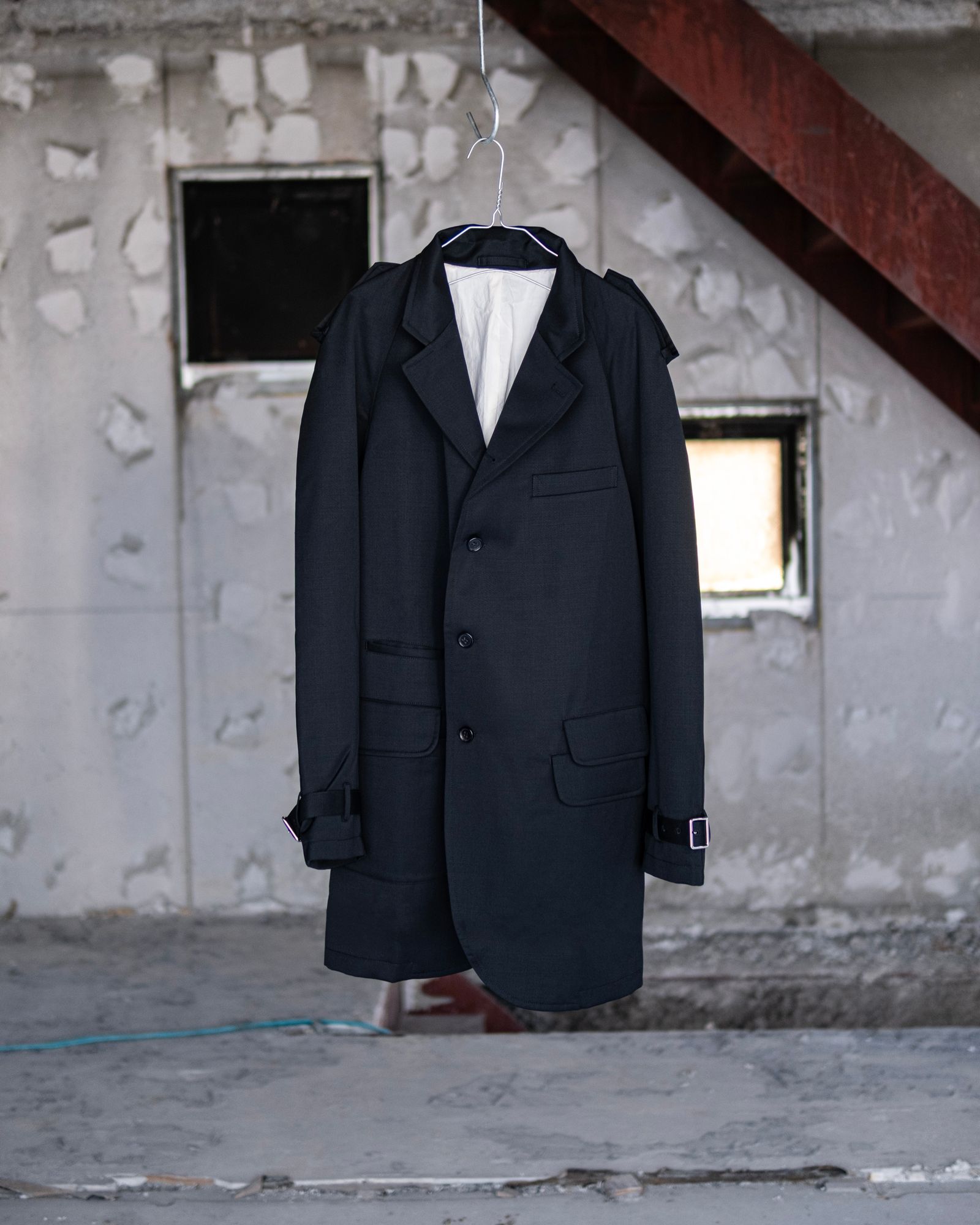 Raglan Long Jacket / Black