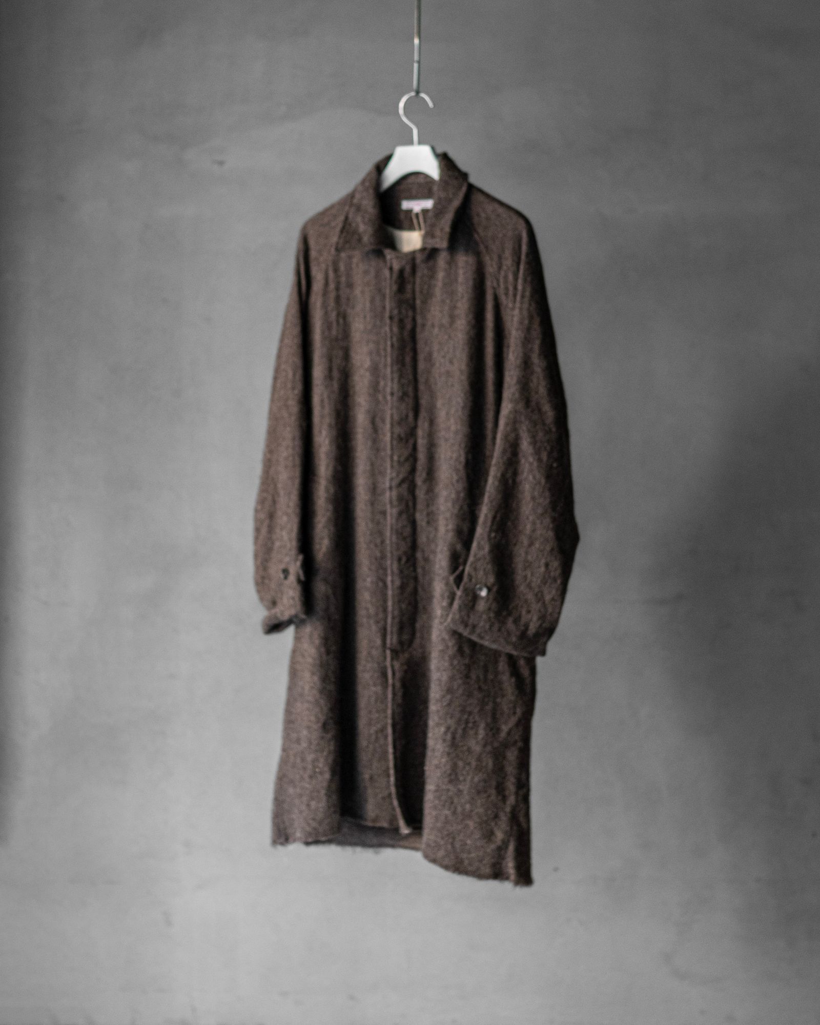 Draped Coat in Montafoner Wool / Charcoal Melange
