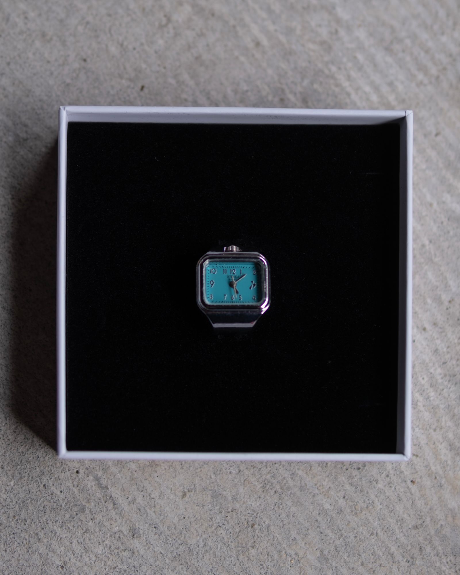 E/W Ring Watch / Silver/T-Blue