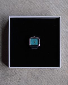 E/W Ring Watch / Silver/T-Blue