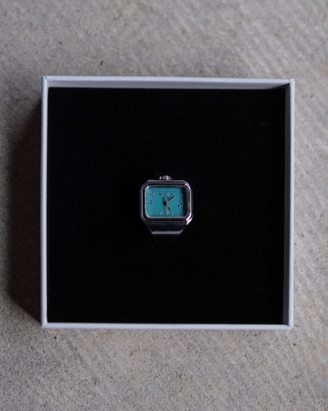 E/W Ring Watch / Silver/T-Blue