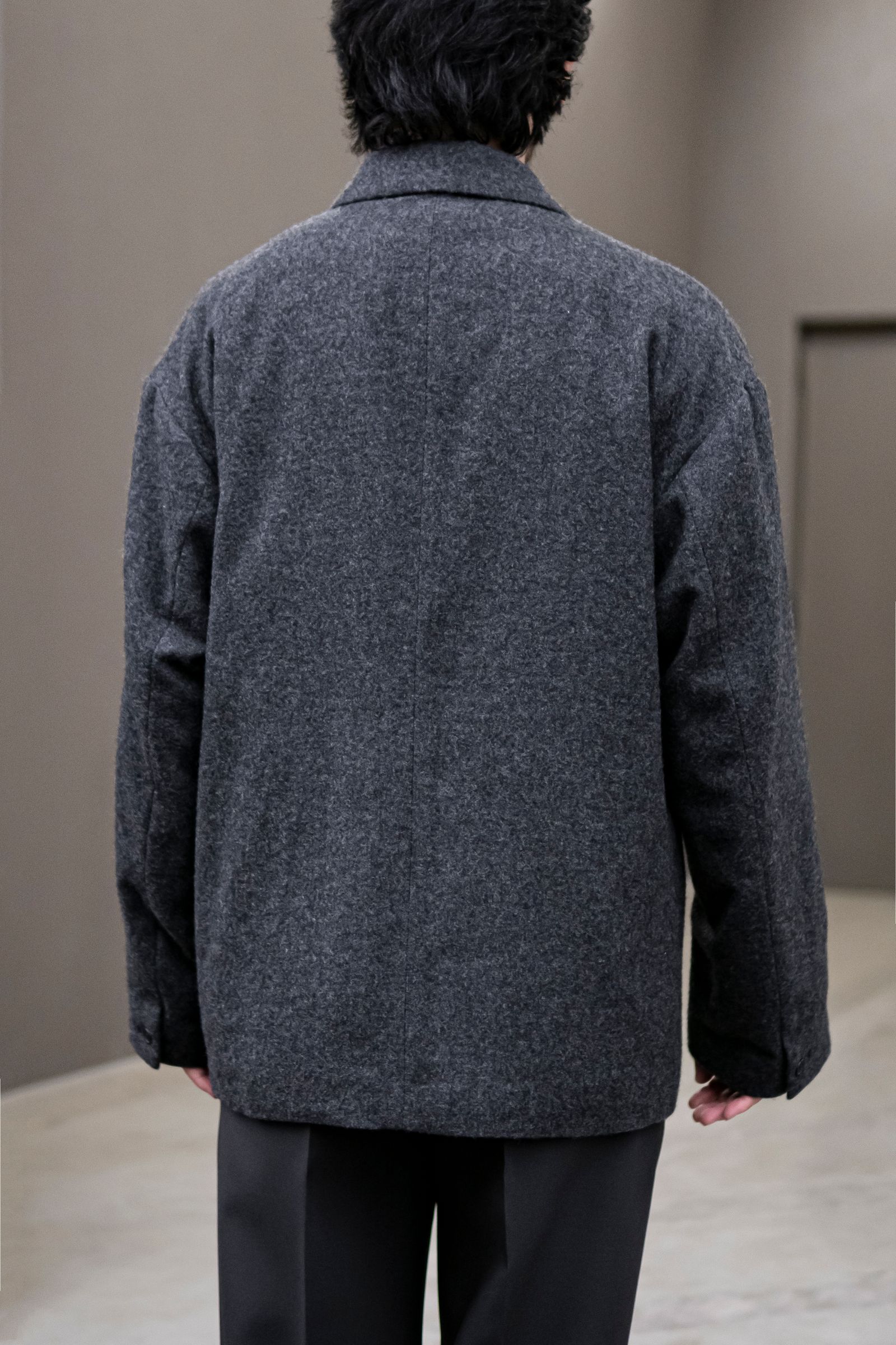 Blanc YM - Cashmere wool unconstructed JKT / Gray | Retikle Online