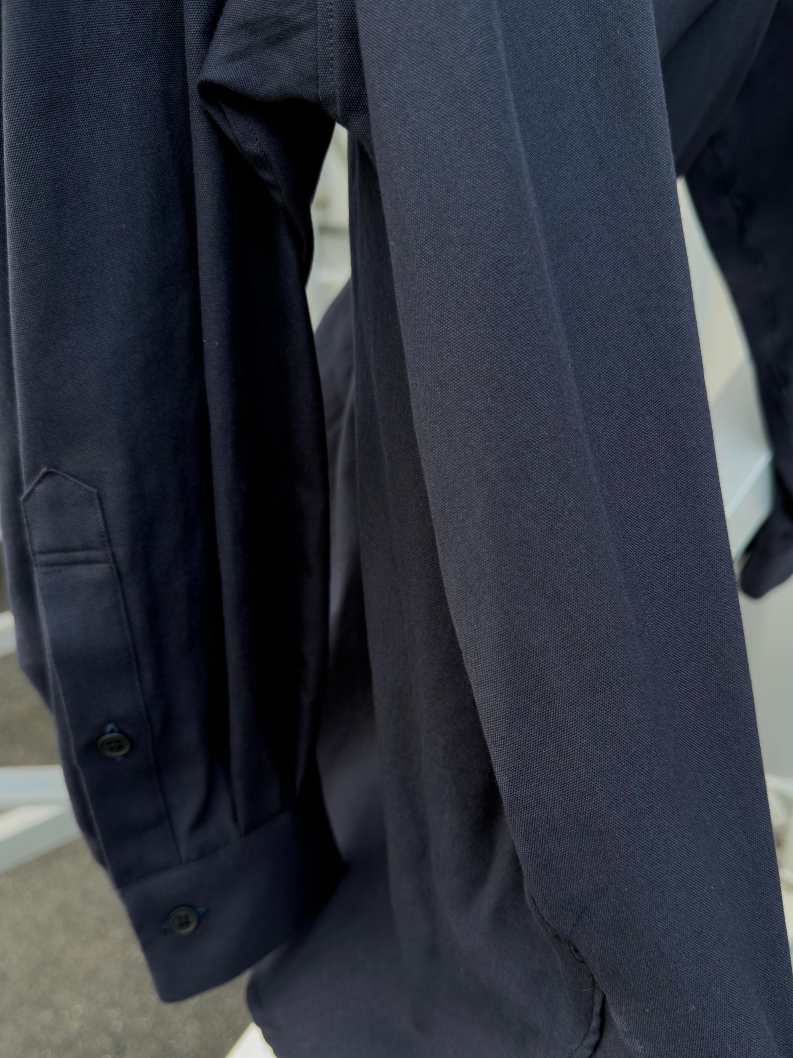 Soft Oxford Wide Shirts / Navy