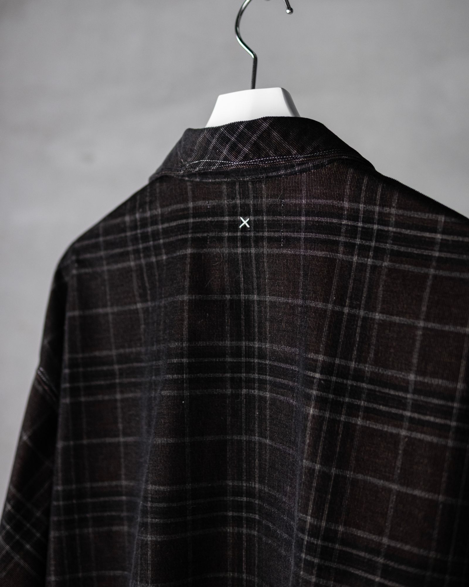 21W Yarn-Dyed Check Corduroy 50s Craftsman Shirt / Black