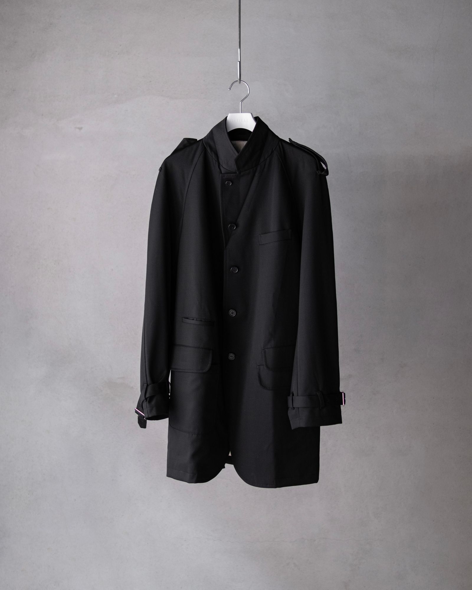 Raglan Long Jacket / Black