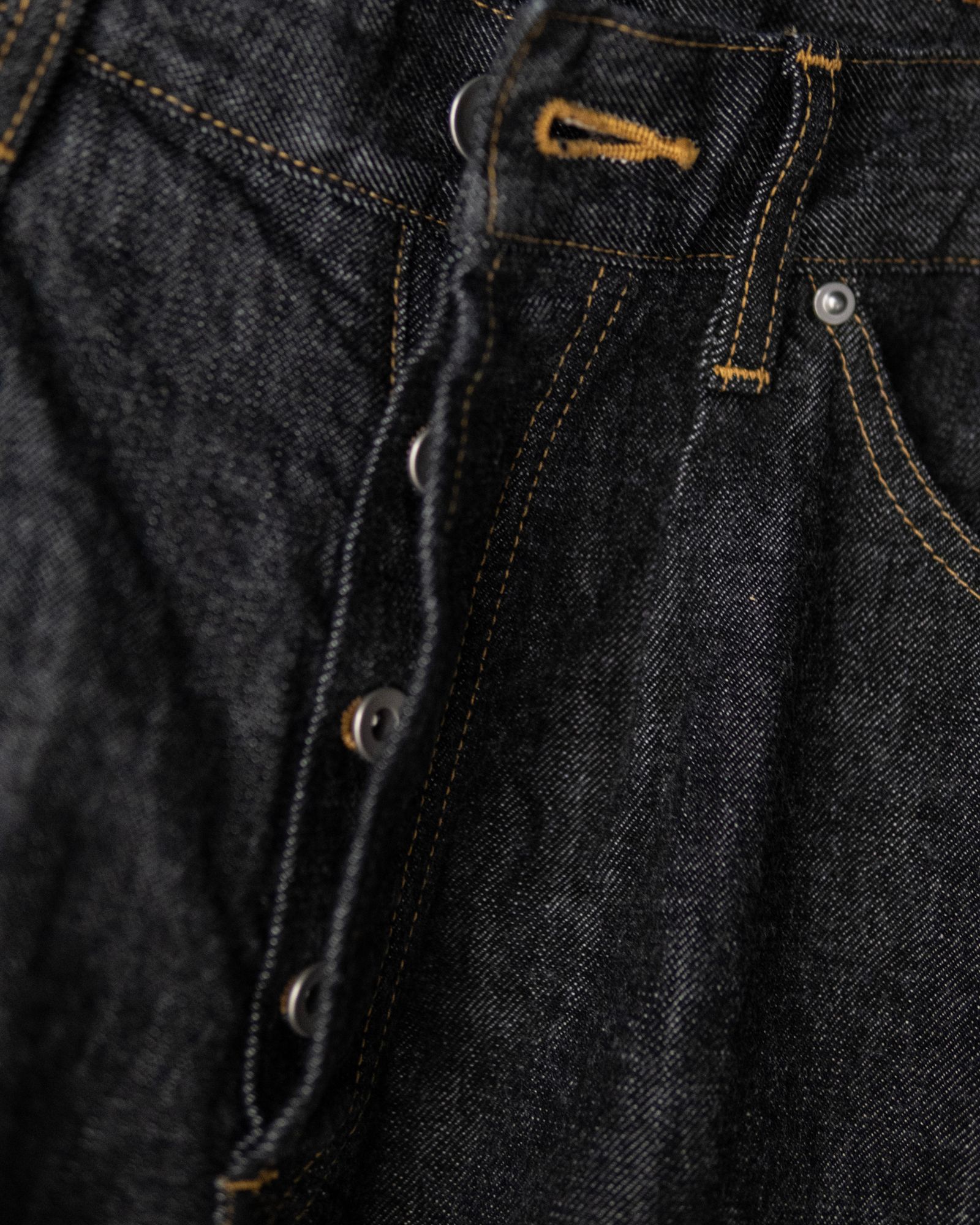 5P STRAIGHT DENIM PANTS / One Wash Black