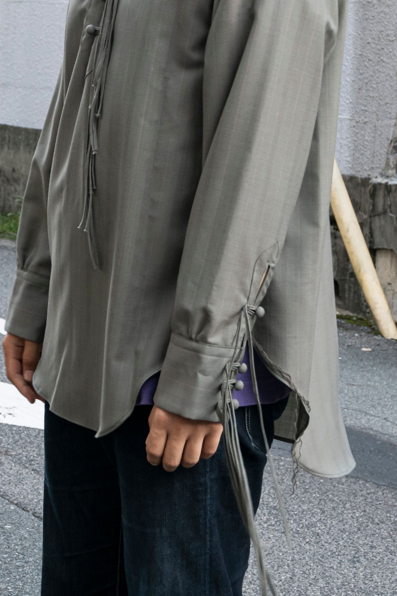CHIKRAIN CORDED SHIRT / GREEN