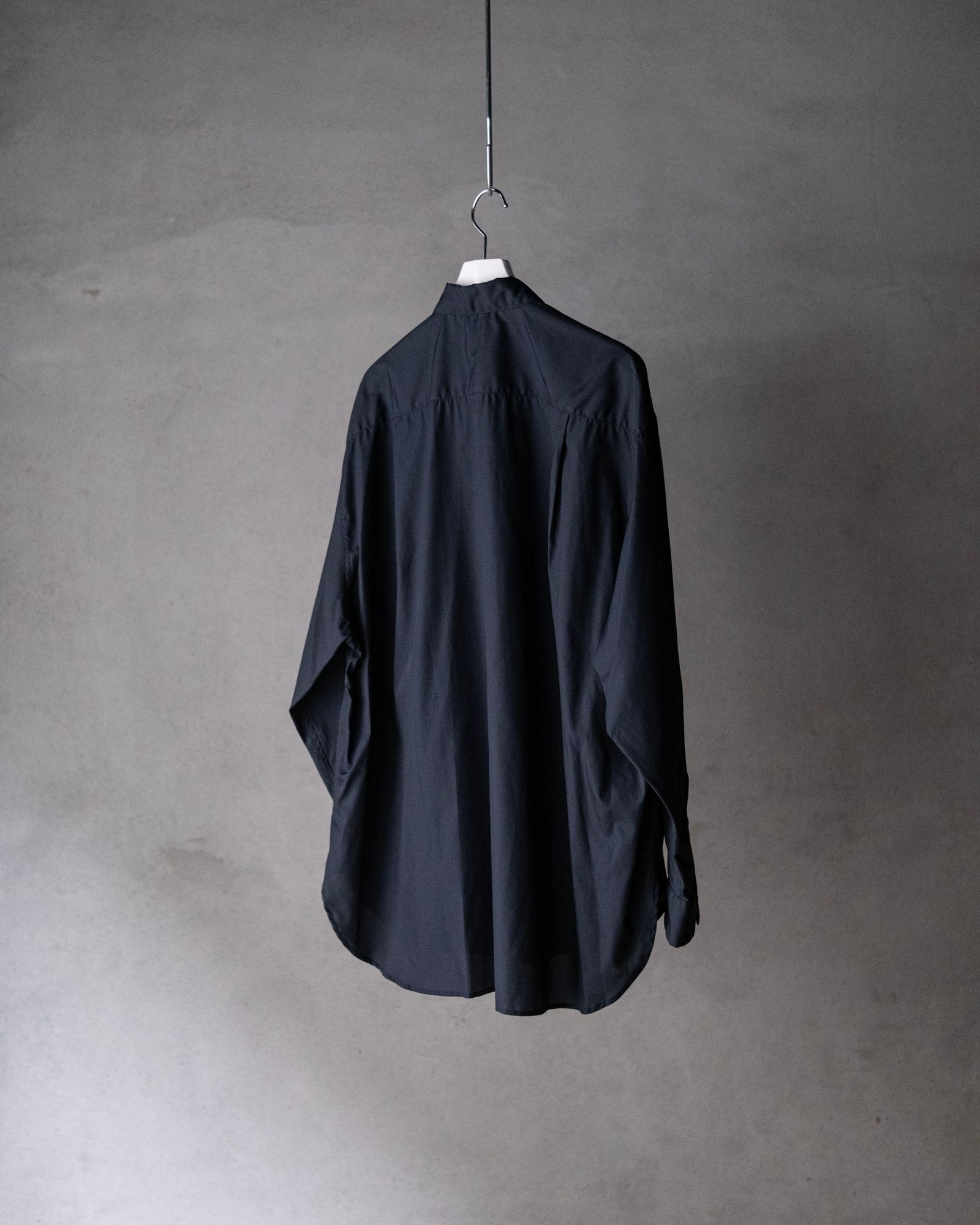 Broad Cotton Wide Shirts / Navy