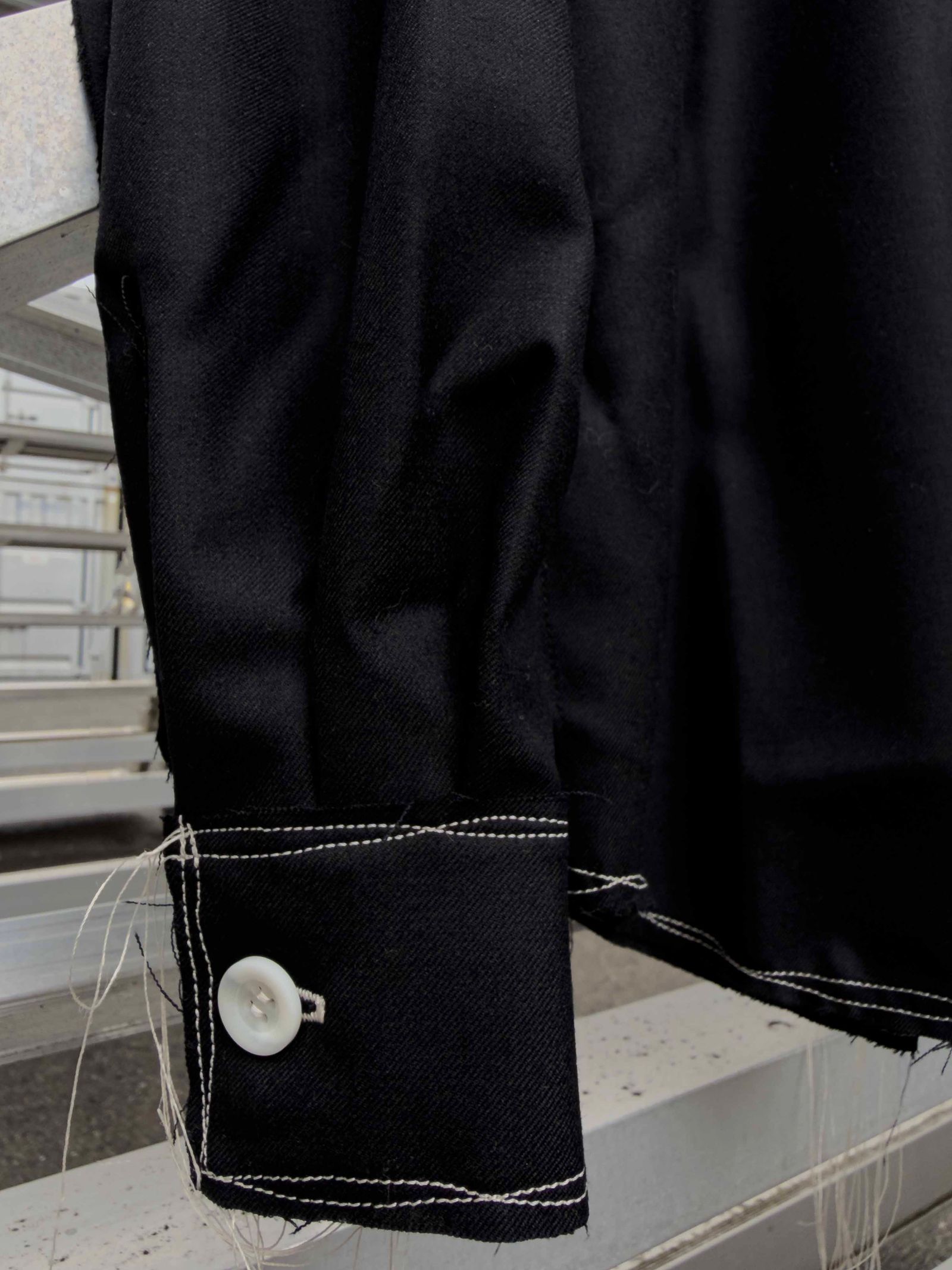 “Washable Super120’s” 60s COLLAR CRAFTSMAN SHIRT / Black