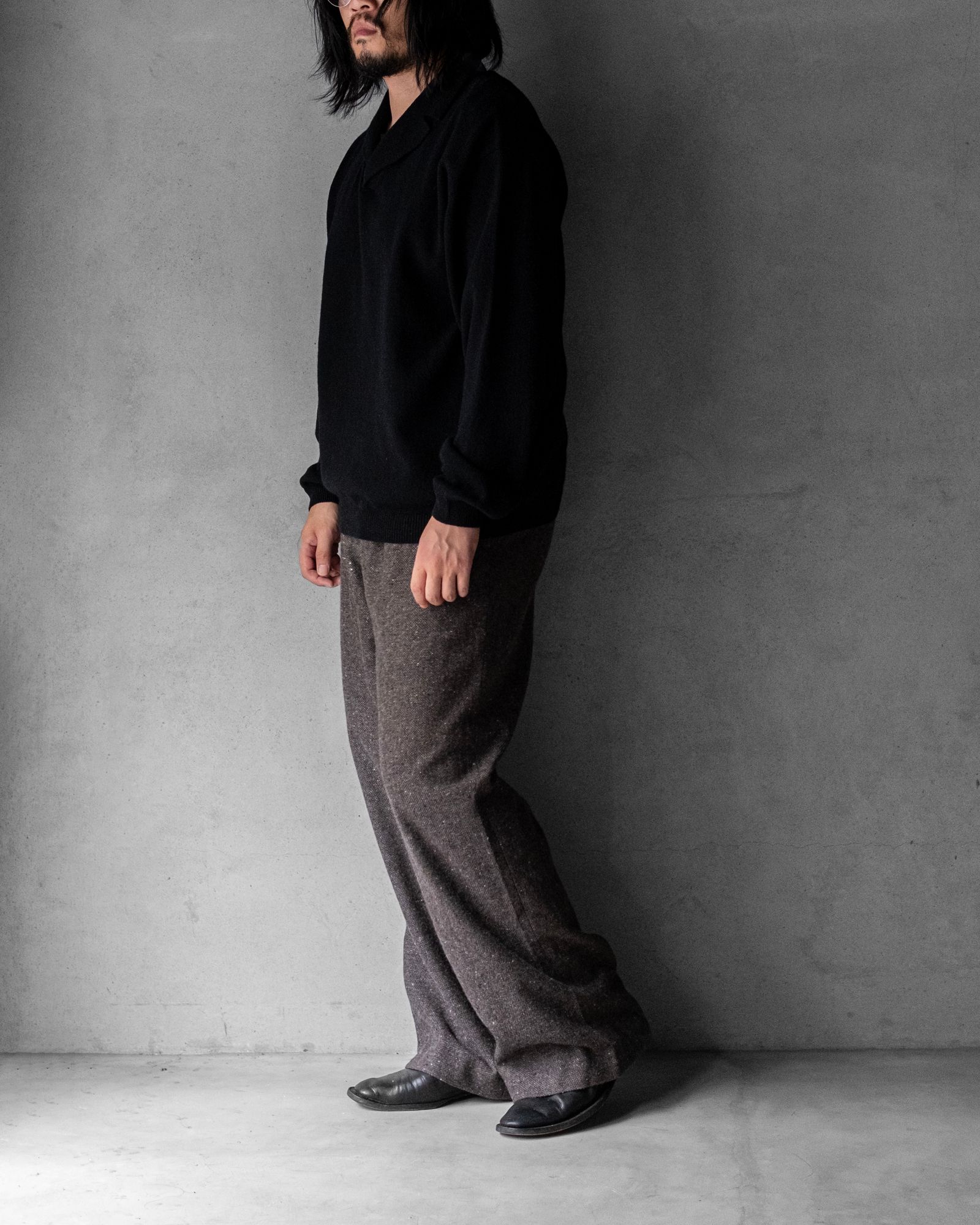 TUCKED BAGGY PANTS / MOCHA GREY