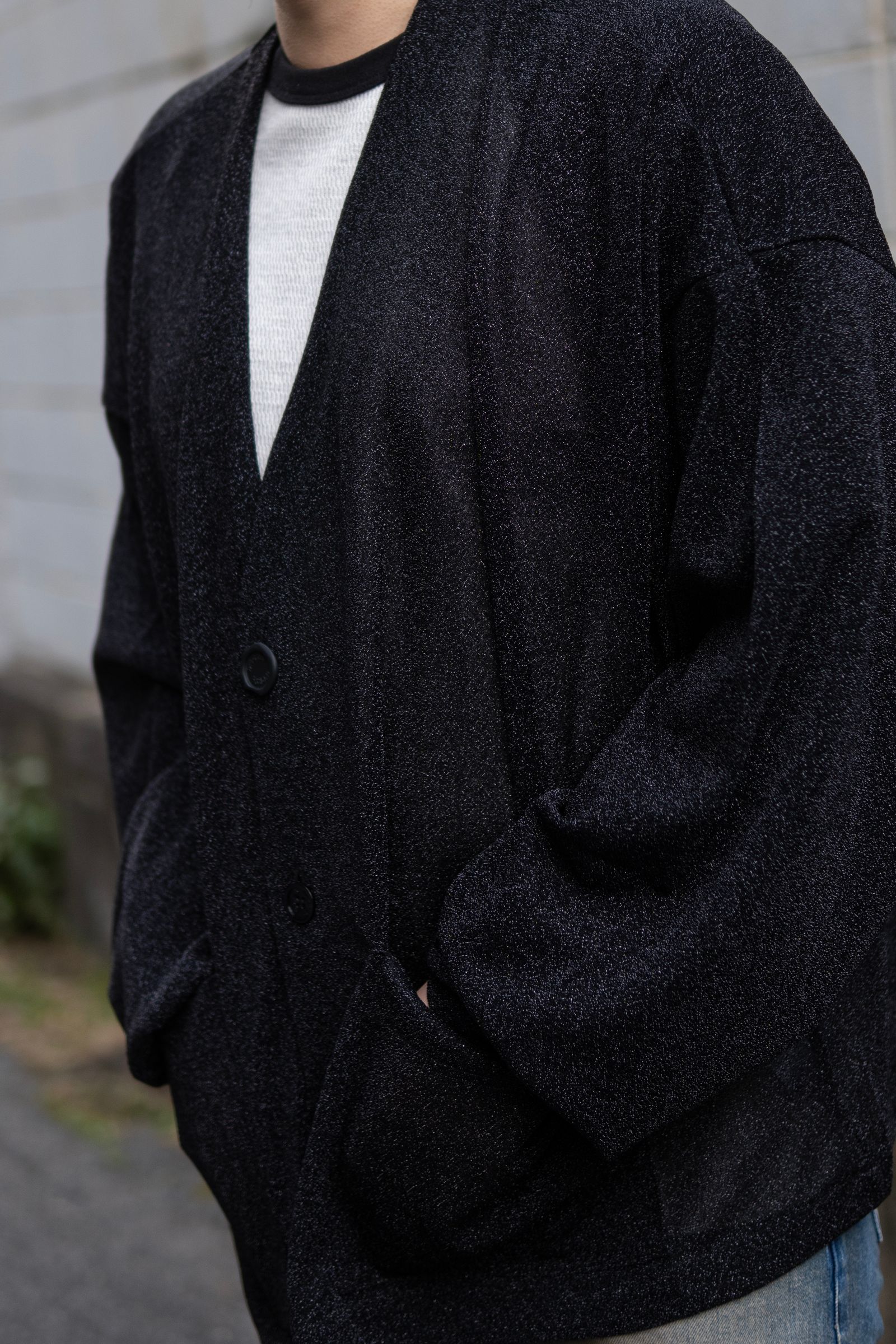 SHINYAKOZUKA - MASSIVE CARDI / BLACK | Retikle Online Store