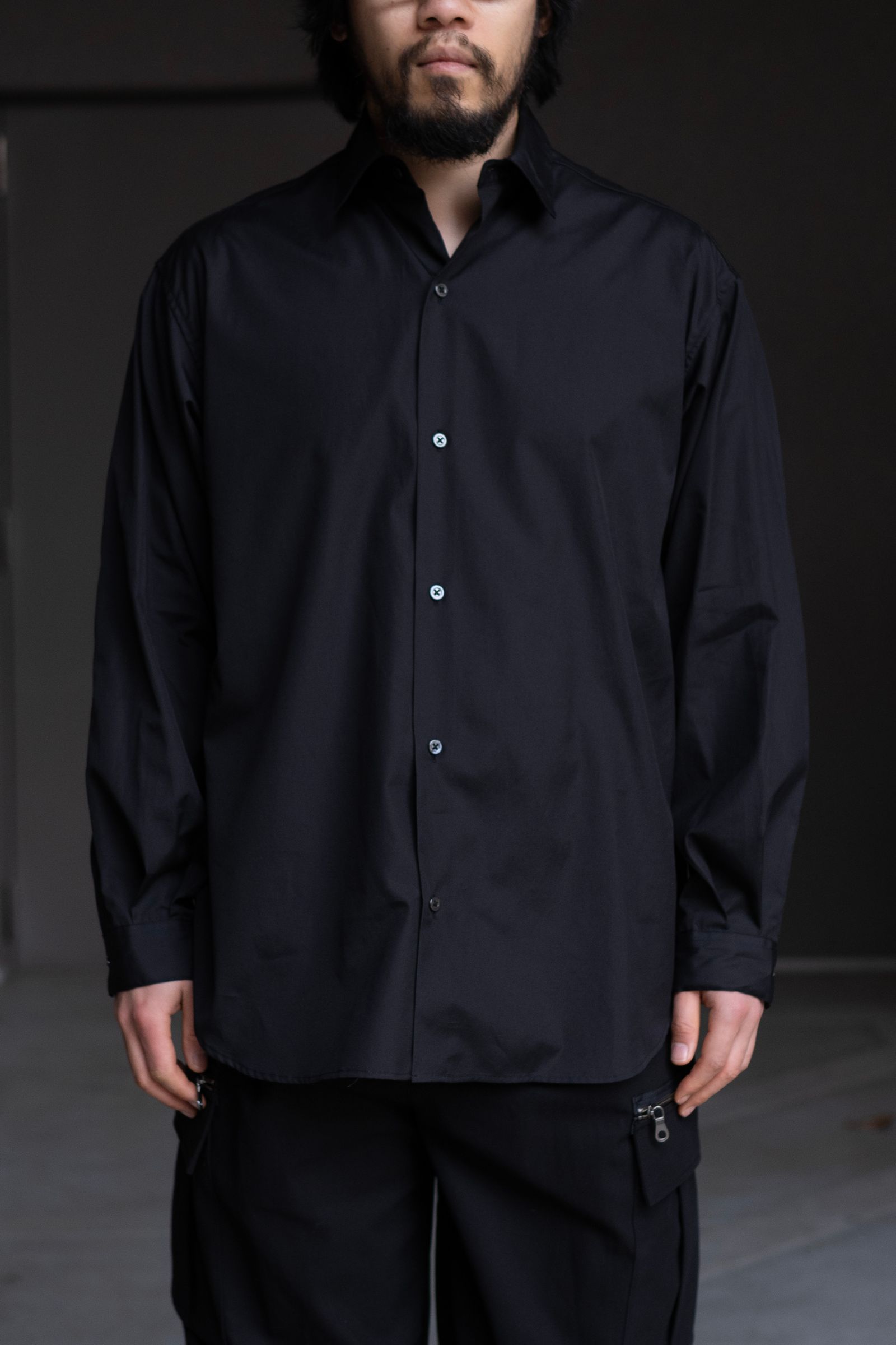 SOFT BROAD SHIRT / Black